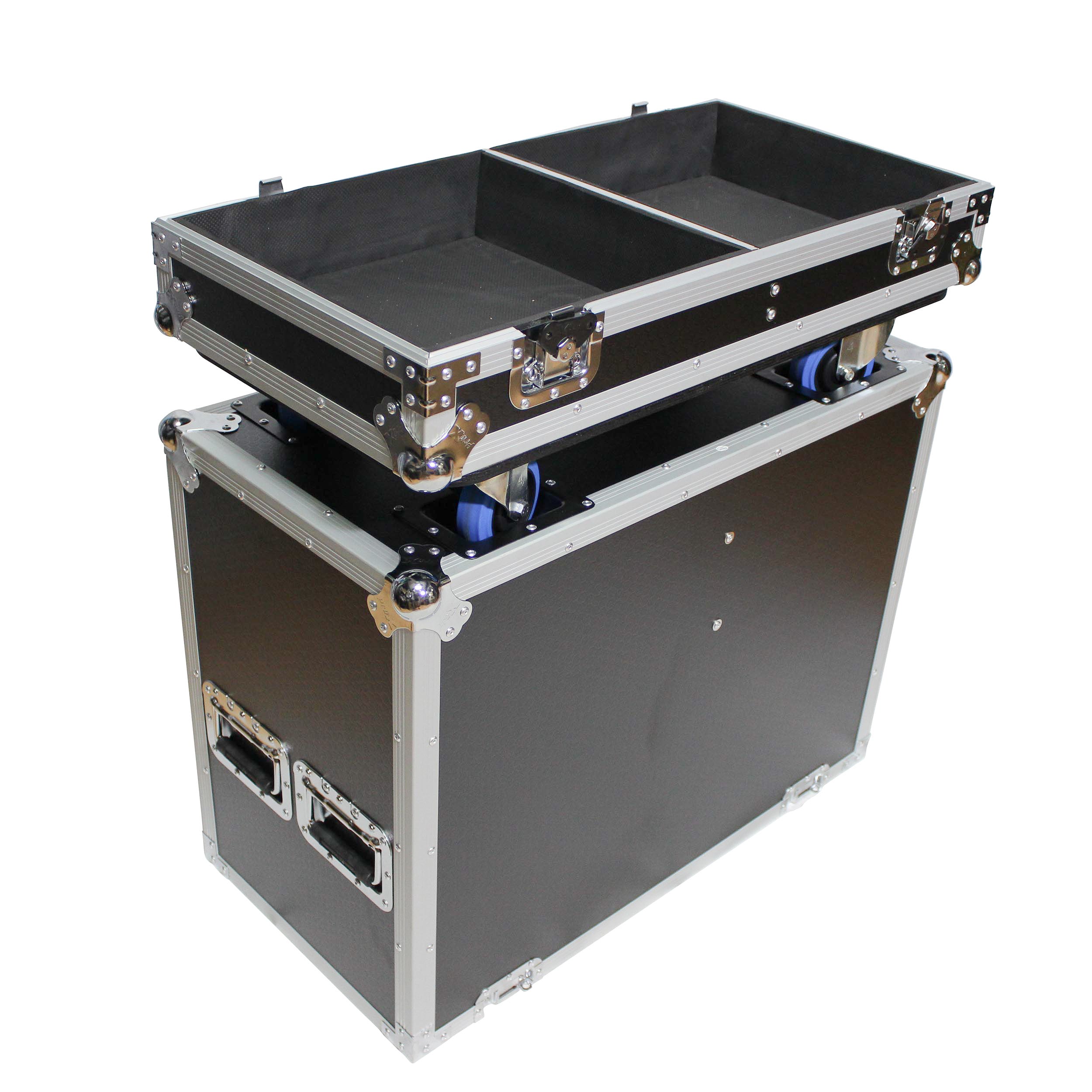 Stage Monitor Flight Case for 2 RCF NX 15-SMA W-4 Inch Casters