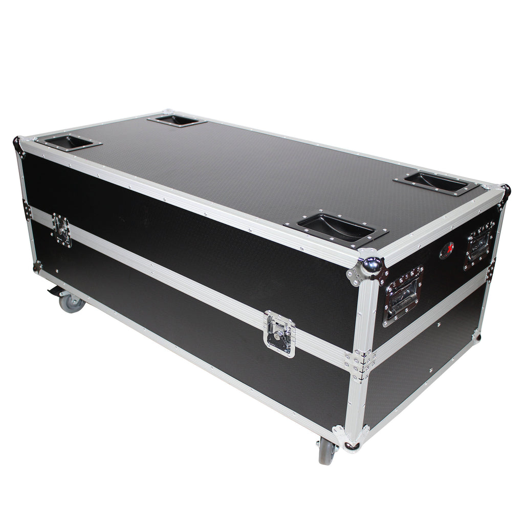 Flight Case for 2 RCF NXW 44-A ,NXL44-A Active 2 Way Column Array with 4 Inch Wheels