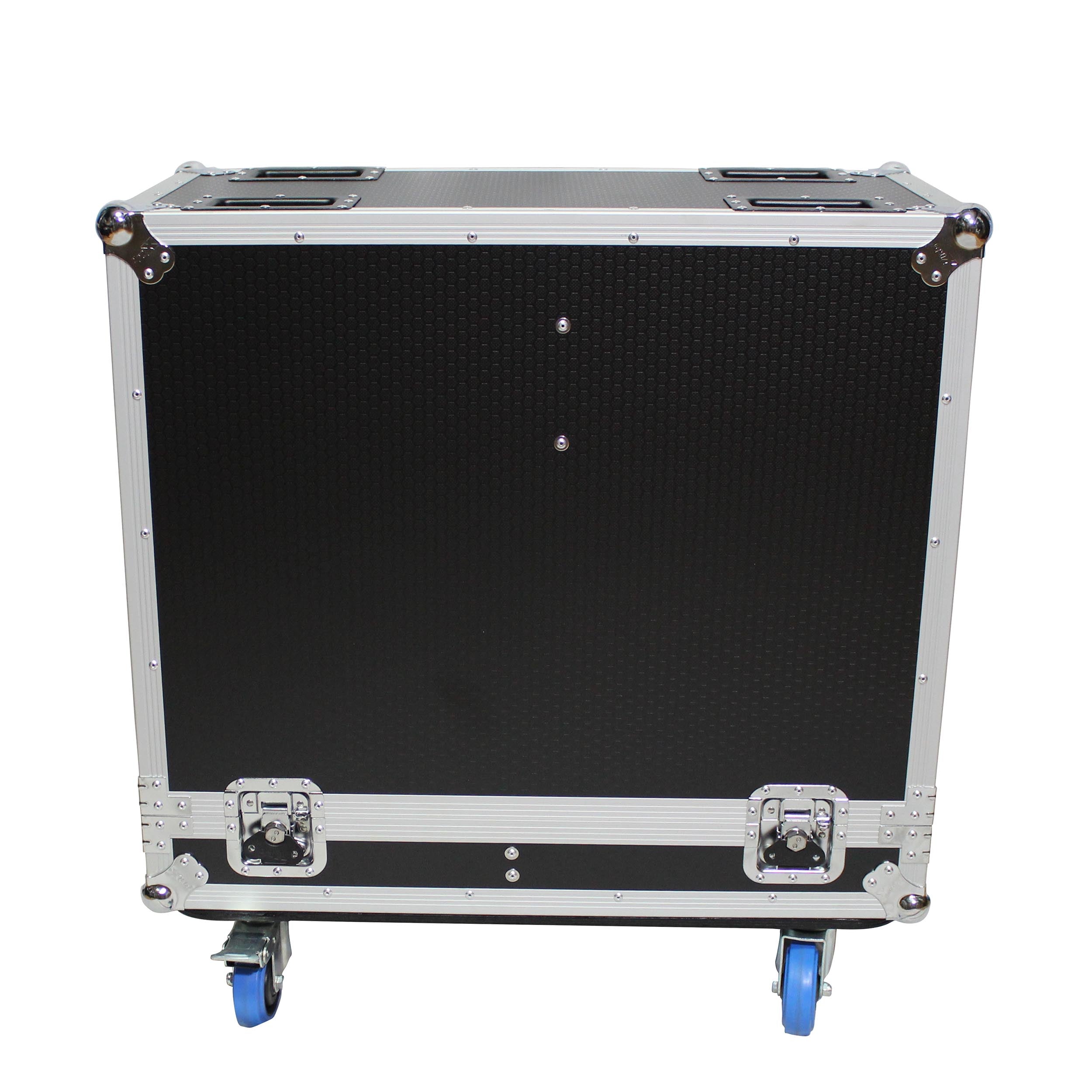 Flight Case for Two RCF ST 15-SMA Stage Monitors W-4 Inch Casters