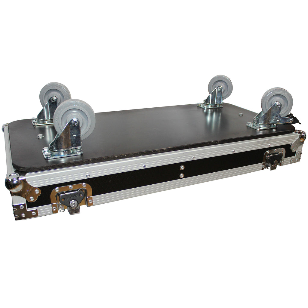 Flight Case for Two RCF-TT25-A II High Definition Two-Way Speakers  with 4 Inch Wheels