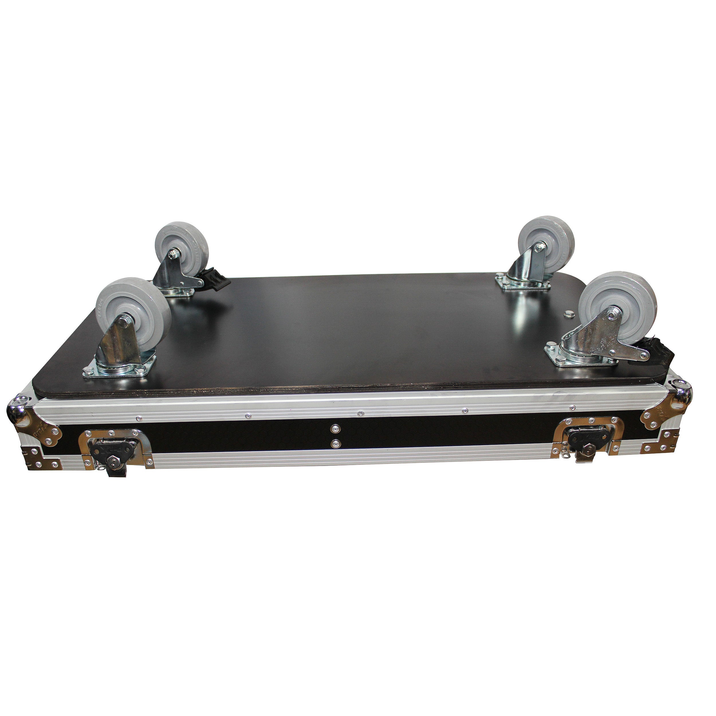 Flight Case for Two RCF-TT25-A II High Definition Two-Way Speakers  with 4 Inch Wheels