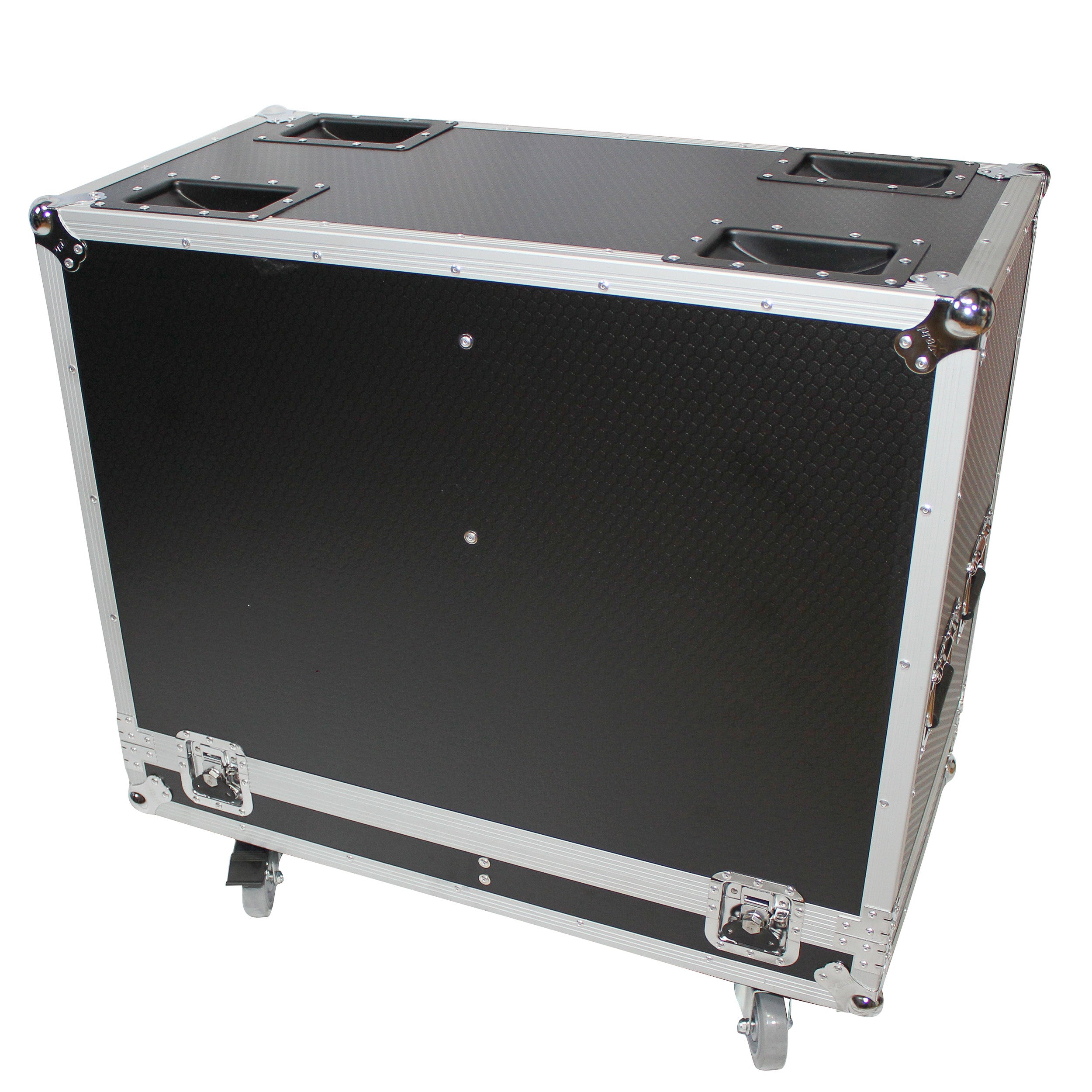 Flight Case for Two RCF-TT25-A II High Definition Two-Way Speakers  with 4 Inch Wheels