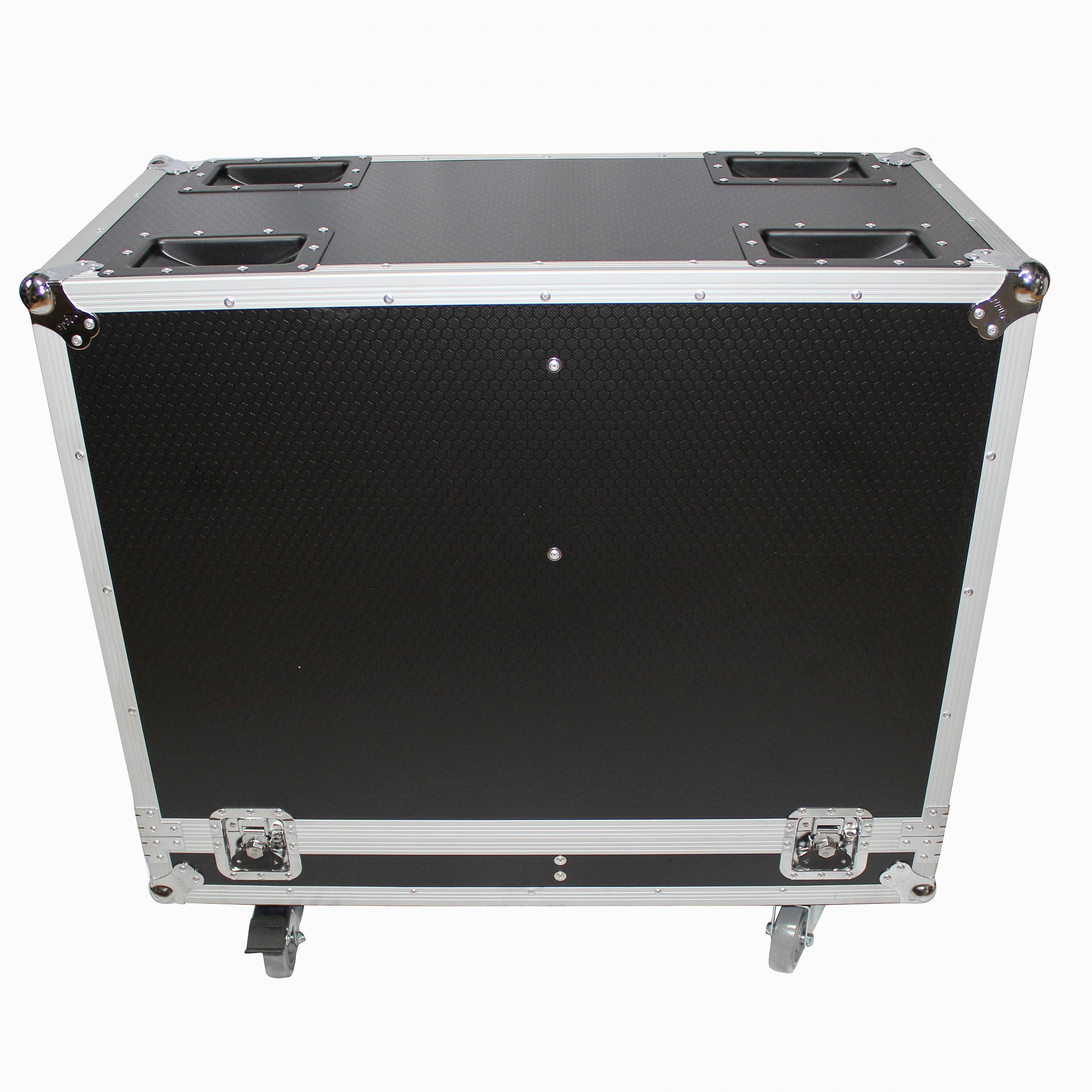 Flight Case for Two RCF-TT25-A II High Definition Two-Way Speakers  with 4 Inch Wheels