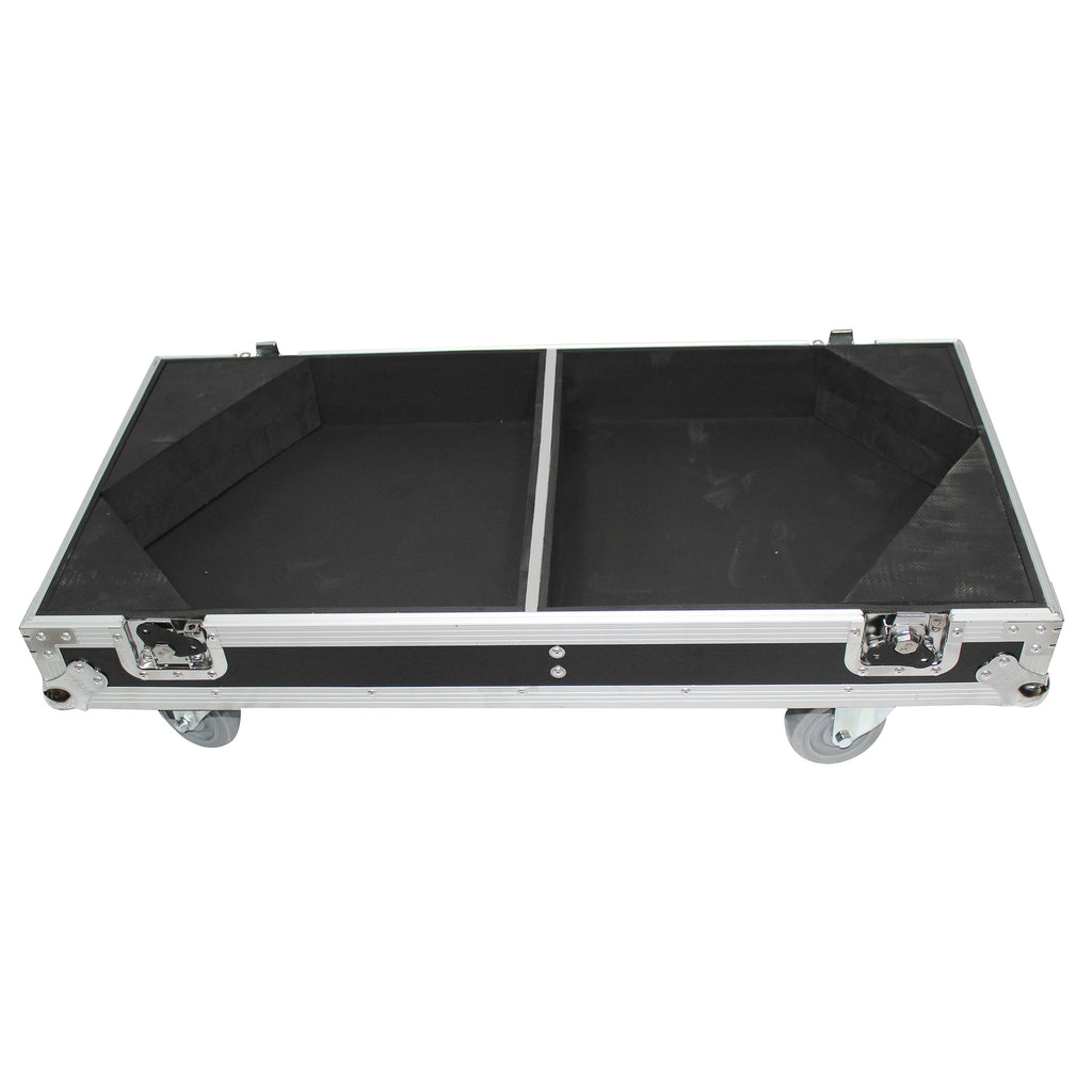 Flight Case for Two RCF-TT25-A II High Definition Two-Way Speakers  with 4 Inch Wheels