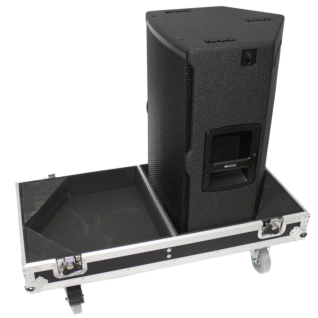 Flight Case for Two RCF-TT25-A II High Definition Two-Way Speakers  with 4 Inch Wheels