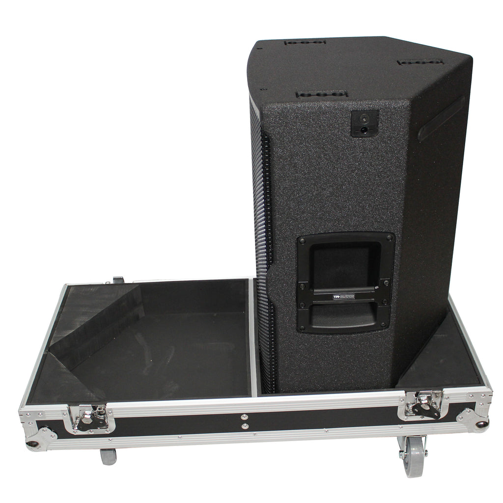 Flight Case for Two RCF-TT25-A II High Definition Two-Way Speakers  with 4 Inch Wheels
