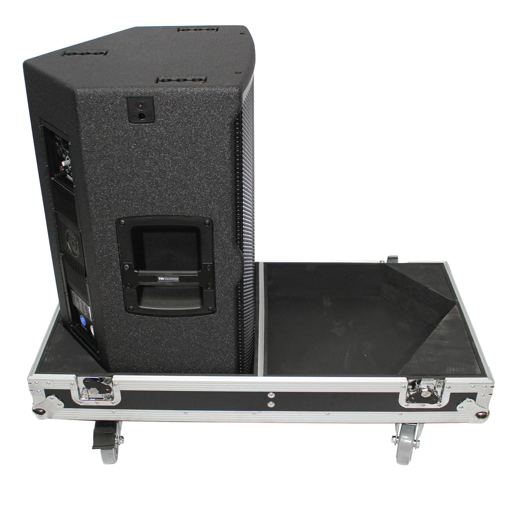 Flight Case for Two RCF-TT25-A II High Definition Two-Way Speakers  with 4 Inch Wheels