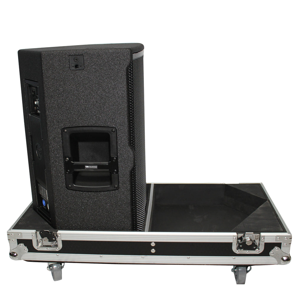 Flight Case for Two RCF-TT25-A II High Definition Two-Way Speakers  with 4 Inch Wheels
