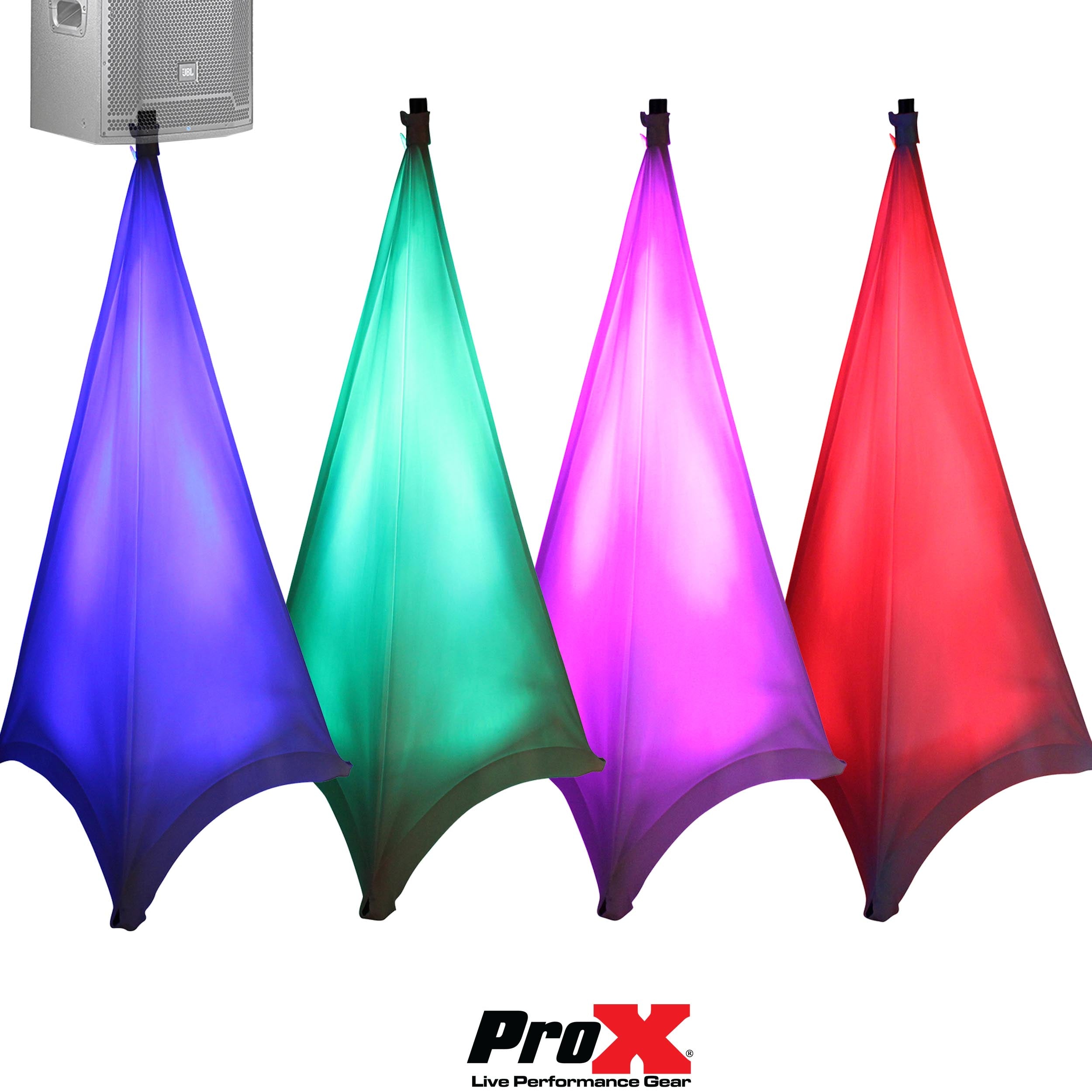 Lycra Cover Scrim for Speaker Tripod or Lighting Stand  3 Sided - White