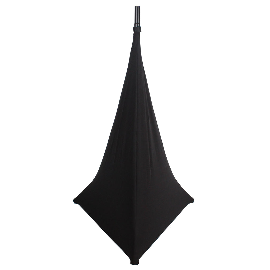 Two-Pack Three Side Speaker Stand Cover Scrim (Black)