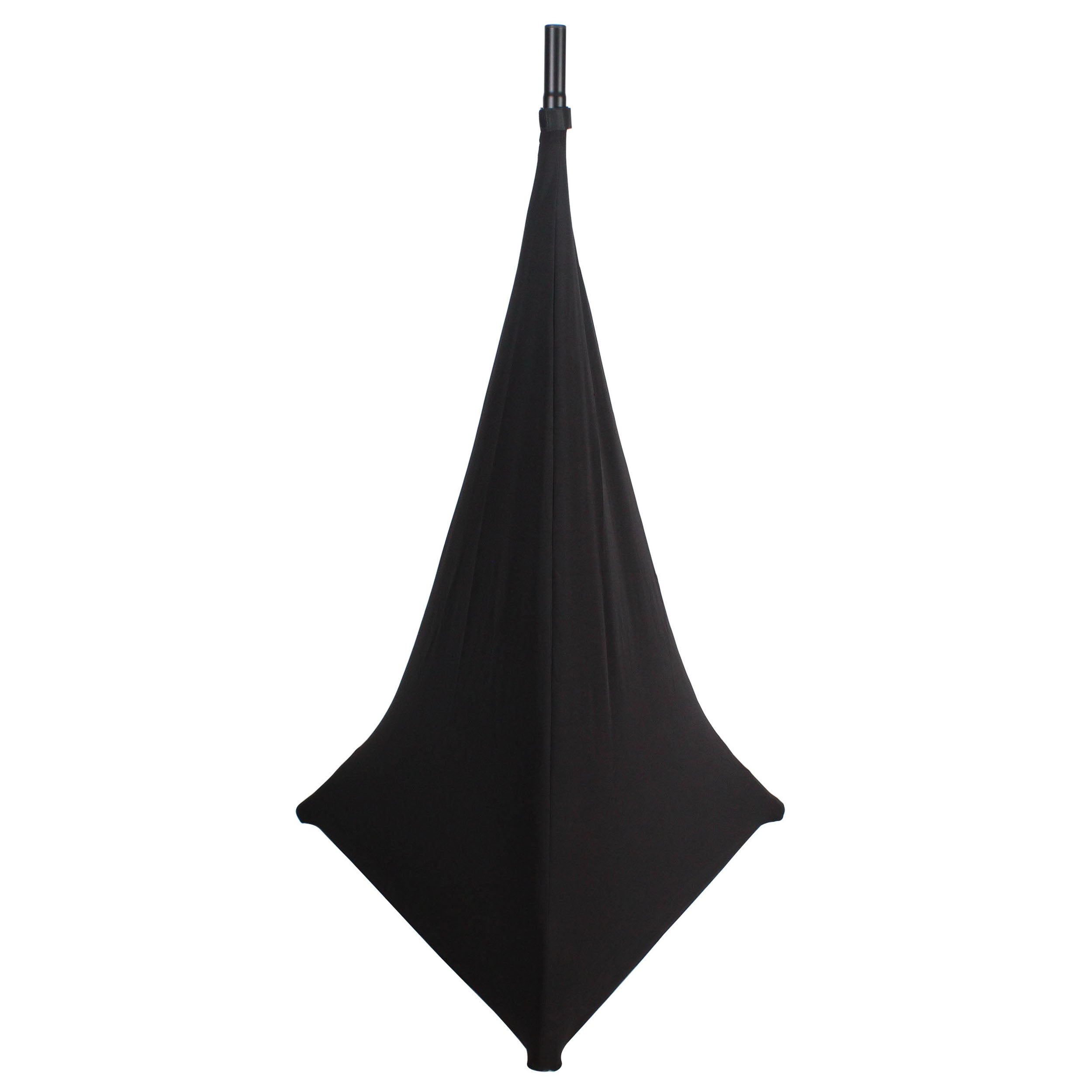 Two-Pack Three Side Speaker Stand Cover Scrim (Black)