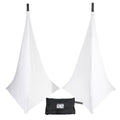 Two-Pack Three Side Speaker Stand Cover Scrim - White