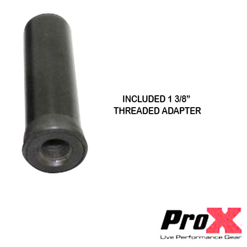 Set of 2 Deluxe 20 inch Speaker Subwoofer Pole M20 Threaded Mount 1 3/8 In. Adapter Cap