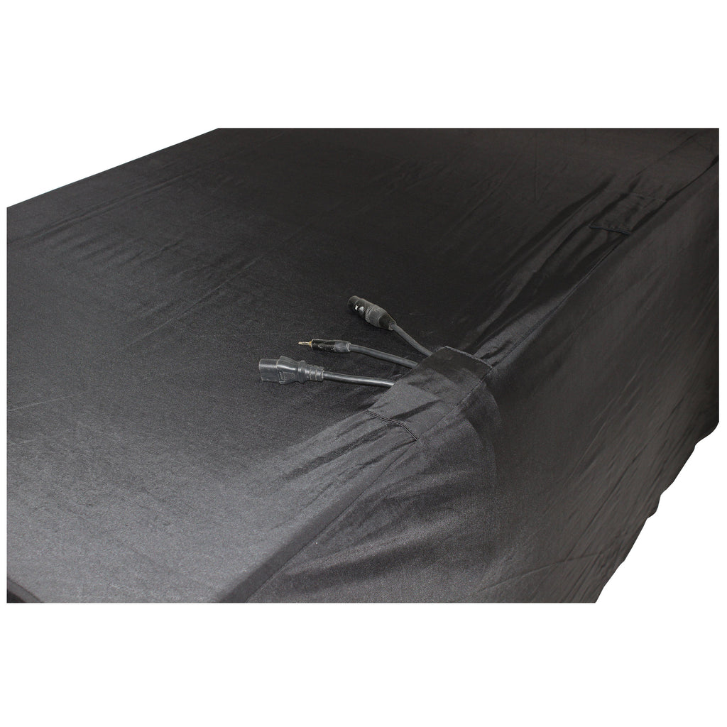 4 Ft. Open Back Spandex Table Cover Scrim - Black