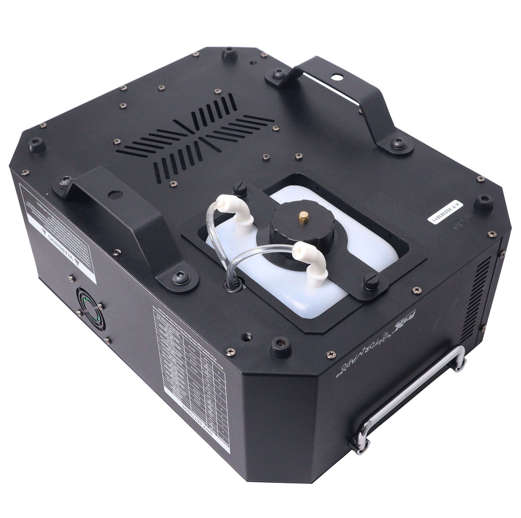 Professional Stage Portable Fog Machine Vertical Spray DJ Effects DMX RGBA LED Lighting System.