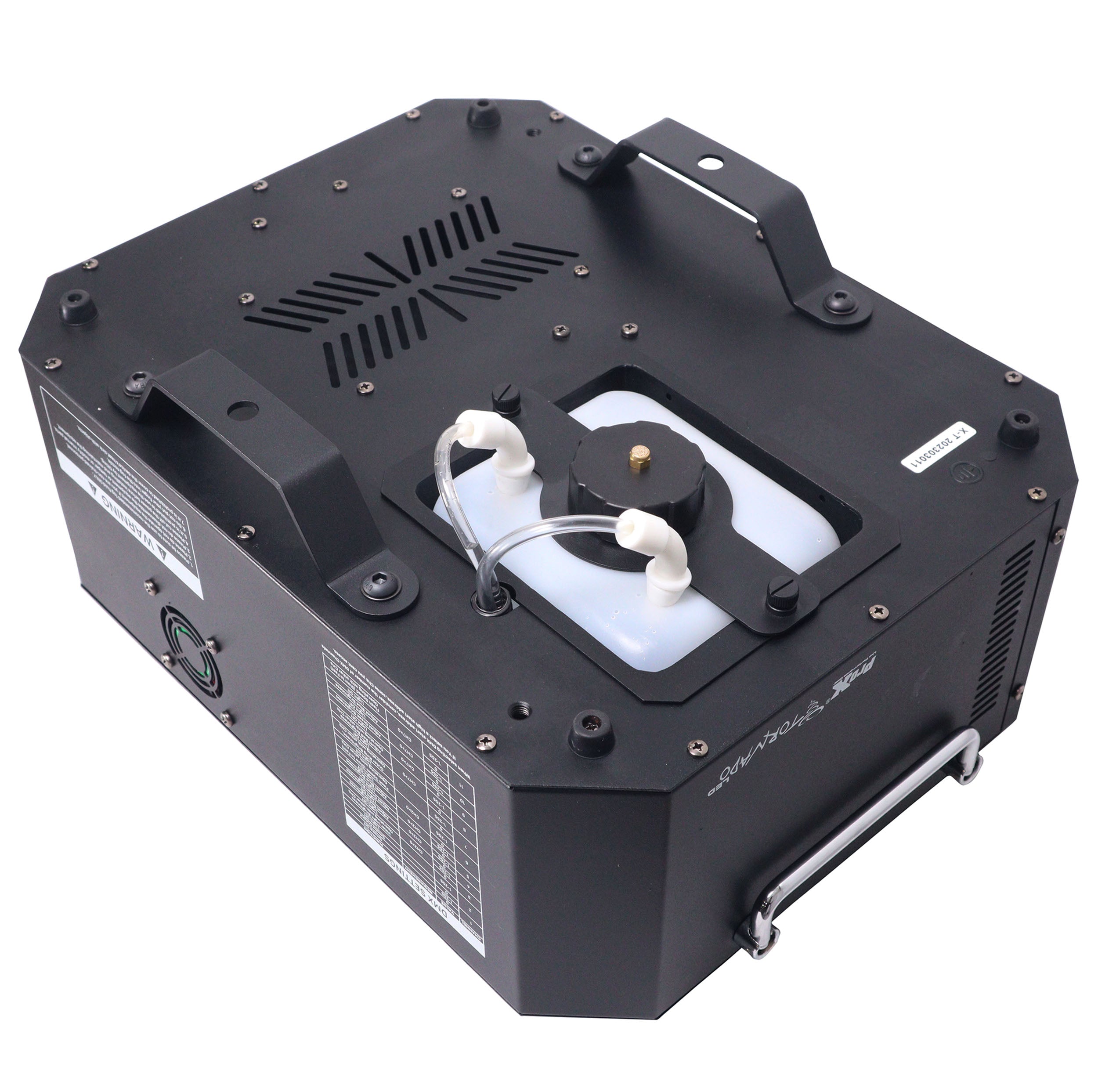 Professional Stage Portable Fog Machine Vertical Spray DJ Effects DMX RGBA LED Lighting System.