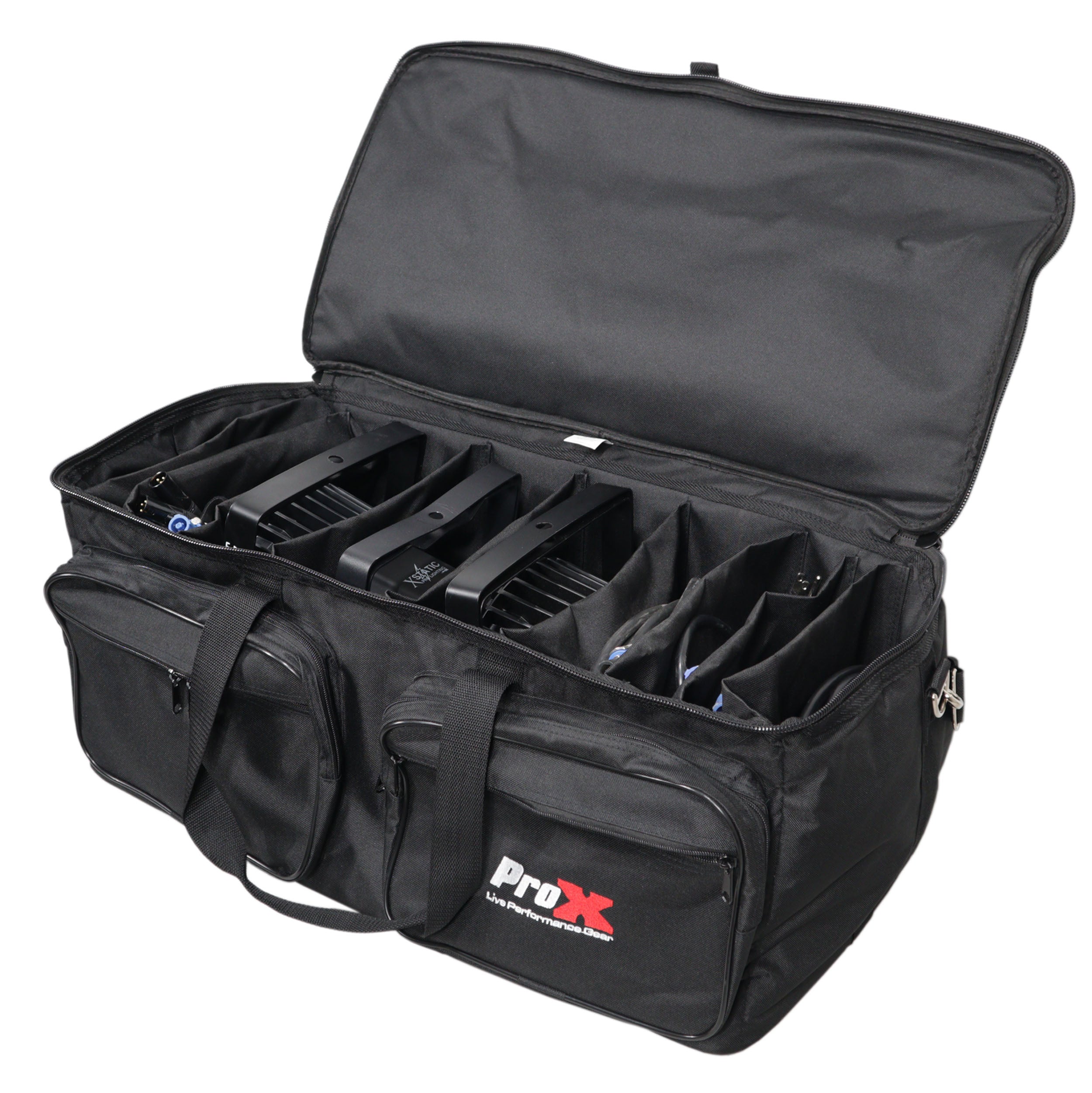 4PCS MANO™ Large Utility Carry Bag w/ Organizing dividers For Cables, LED Lighting, and More