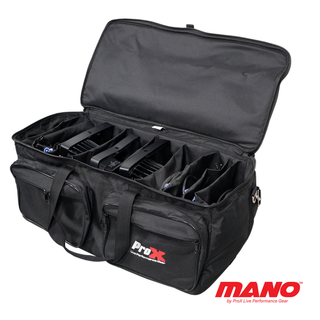 4PCS MANO™ Large Utility Carry Bag w/ Organizing dividers For Cables, LED Lighting, and More