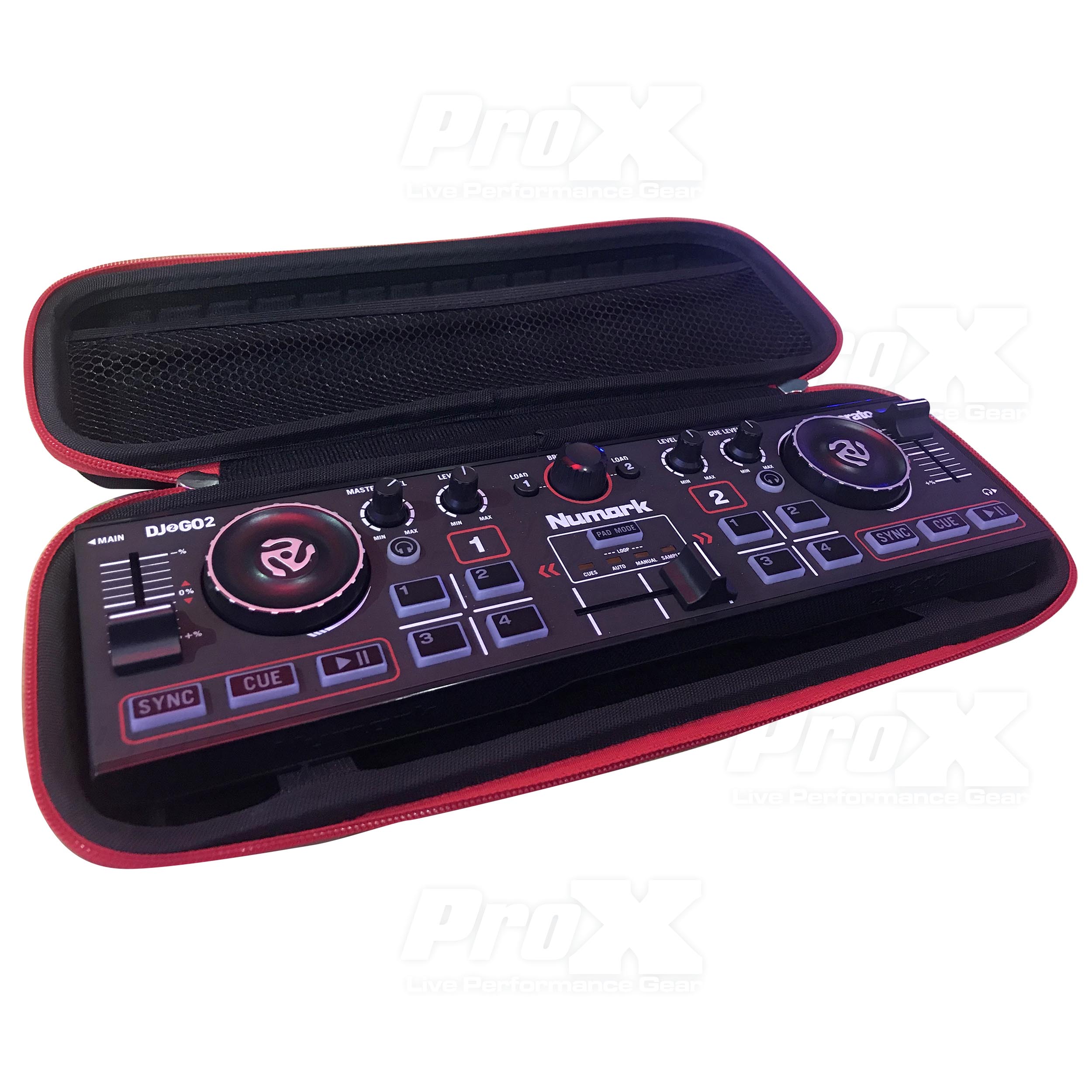 ZeroG Ultra Lightweight Hard Shell DJ Controller for fits Numark DJ2GO2 and Wireless Mic - Nano Size