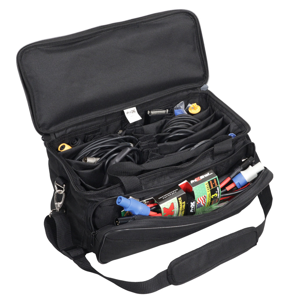 6PCS MANO™ Utility Carry Hand Bag Organizer with Dividers For Cables, LED Lighting, Tools, Mics, and Accessories.
