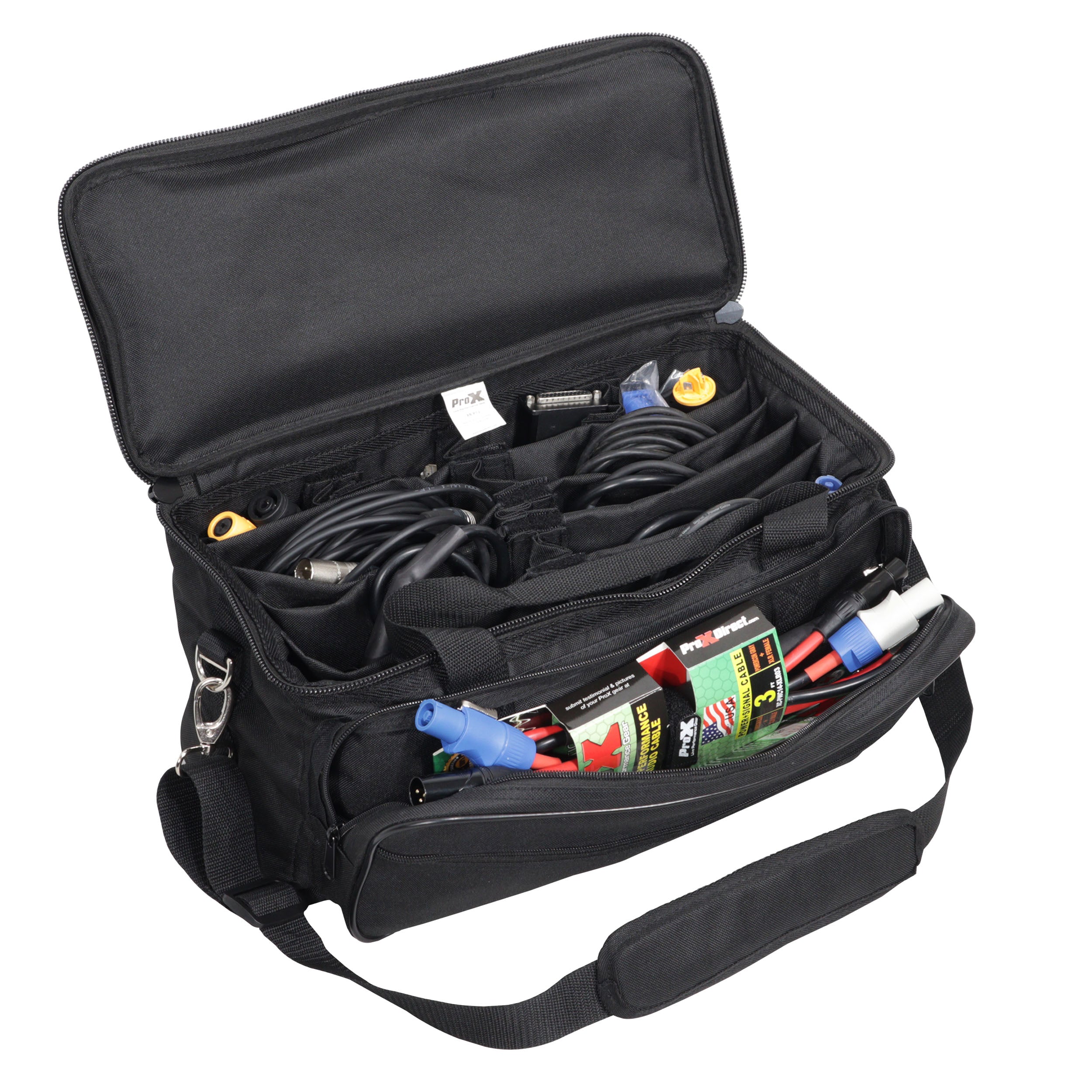 6PCS MANO™ Utility Carry Hand Bag Organizer with Dividers For Cables, LED Lighting, Tools, Mics, and Accessories.