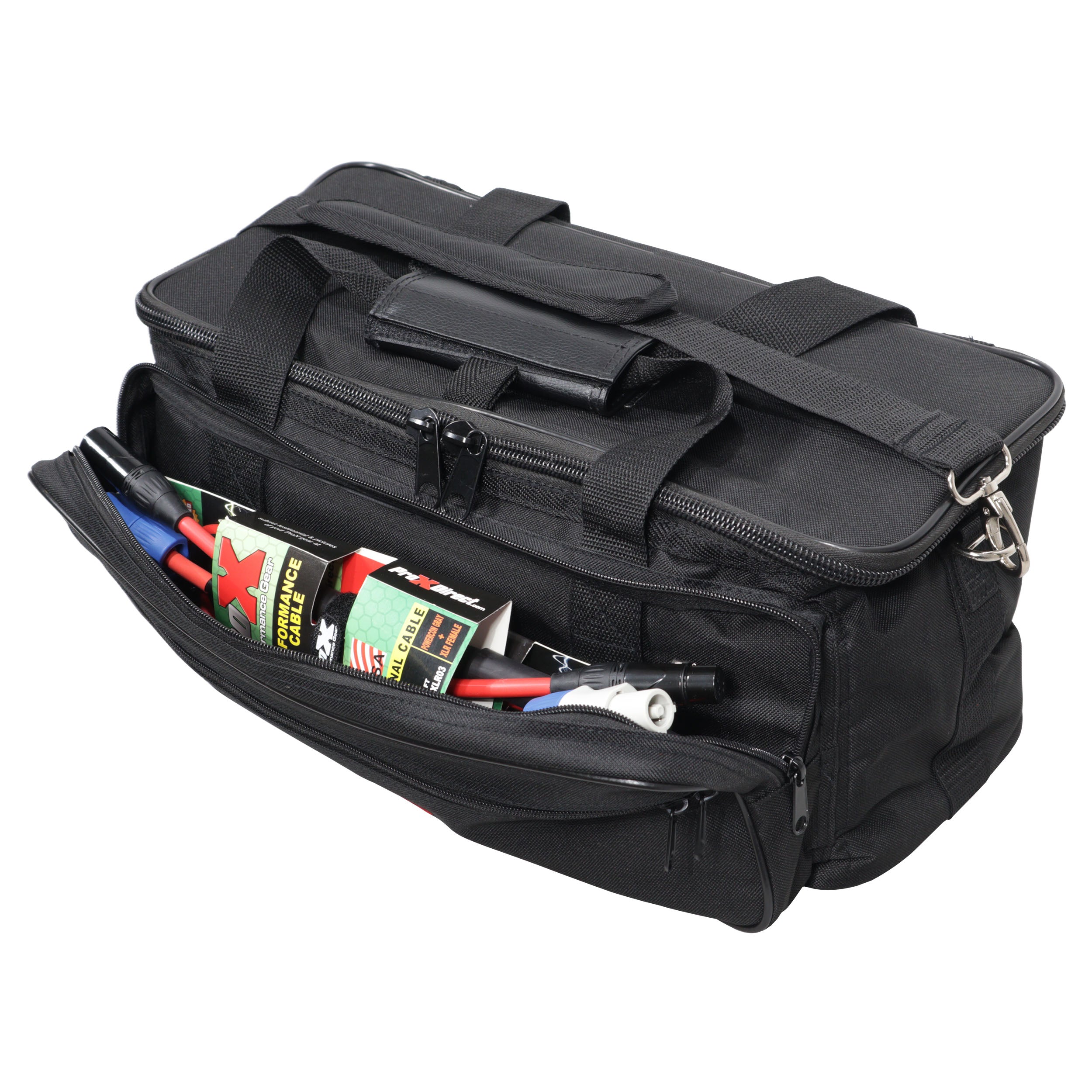 6PCS MANO™ Utility Carry Hand Bag Organizer with Dividers For Cables, LED Lighting, Tools, Mics, and Accessories.