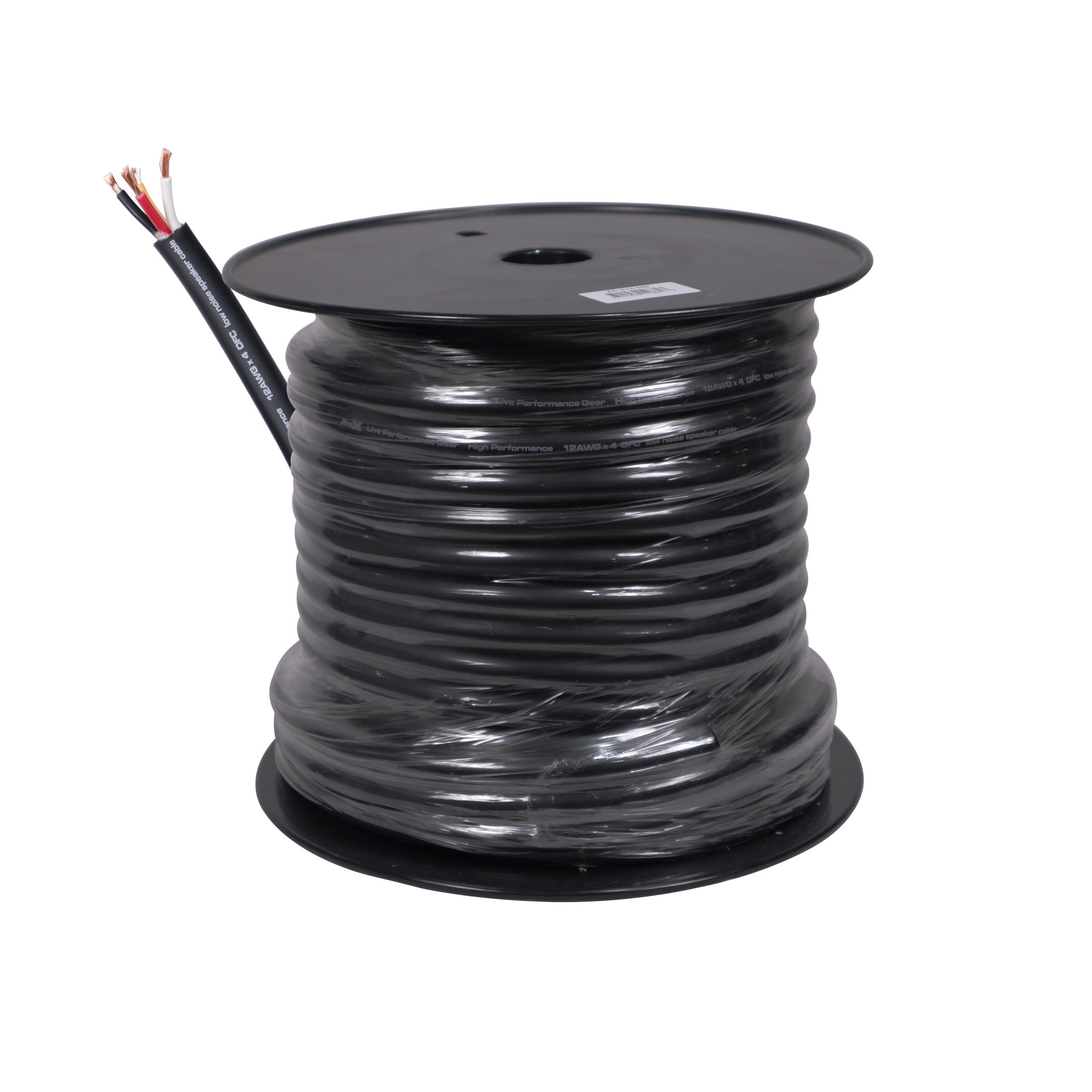 2PCS 100 Ft. 12 Gauge AWG 4 Conductor Audio Speaker Wire Cable 100 Feet Copper Black Finish