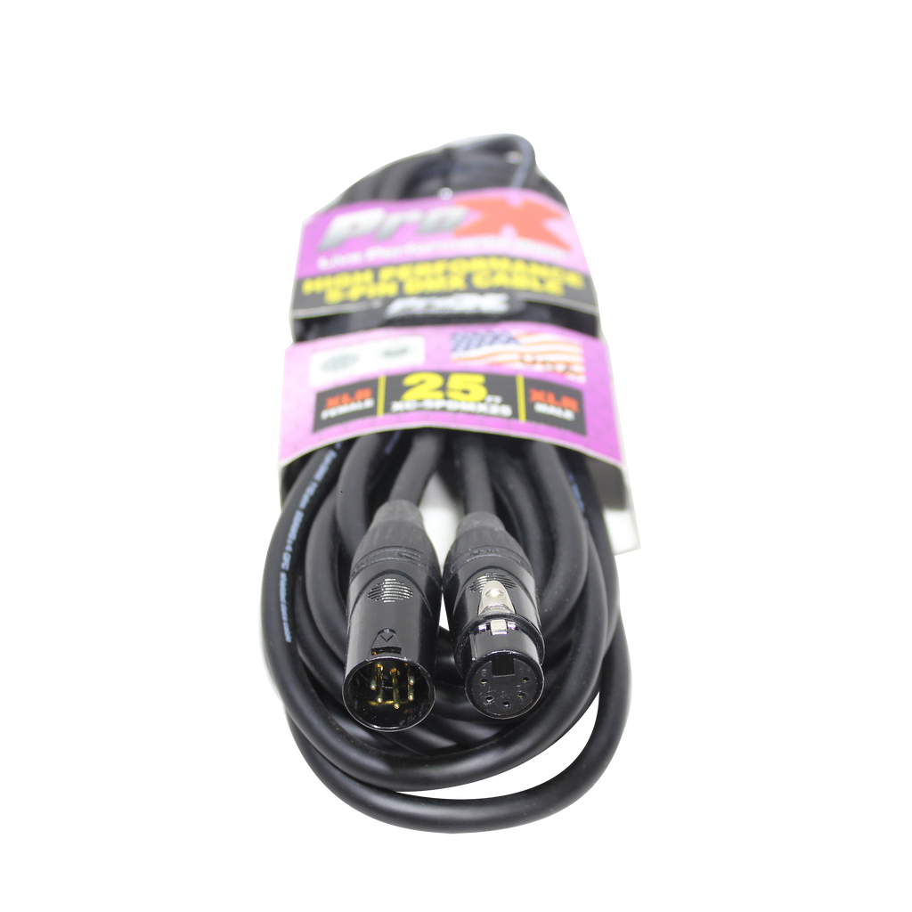 25 Ft. DMX XLR5-M to XLR5-F High Performance Cable