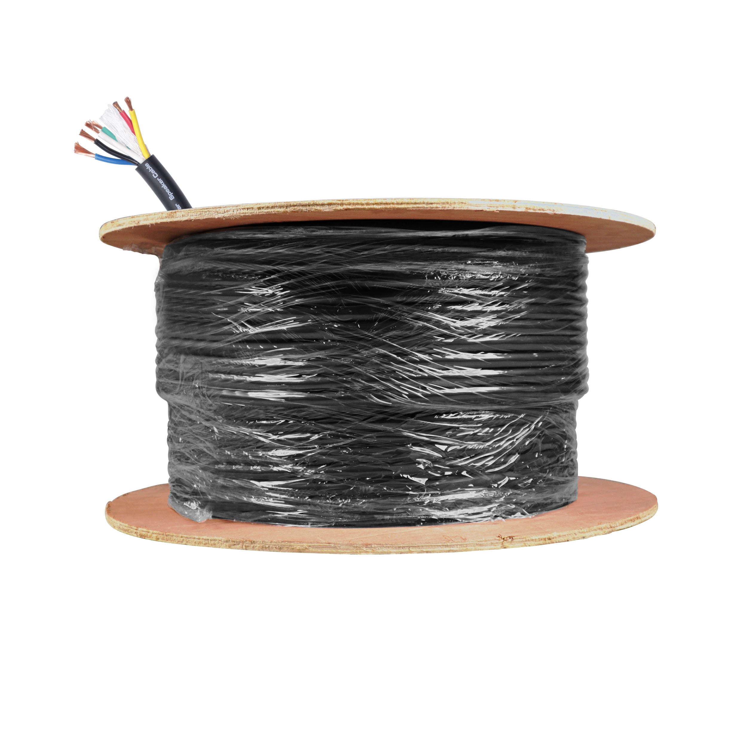 500 Ft. 12 Gauge AWG 6 Conductor Audio Speaker Wire Cable 500 Feet Copper Black Finish
