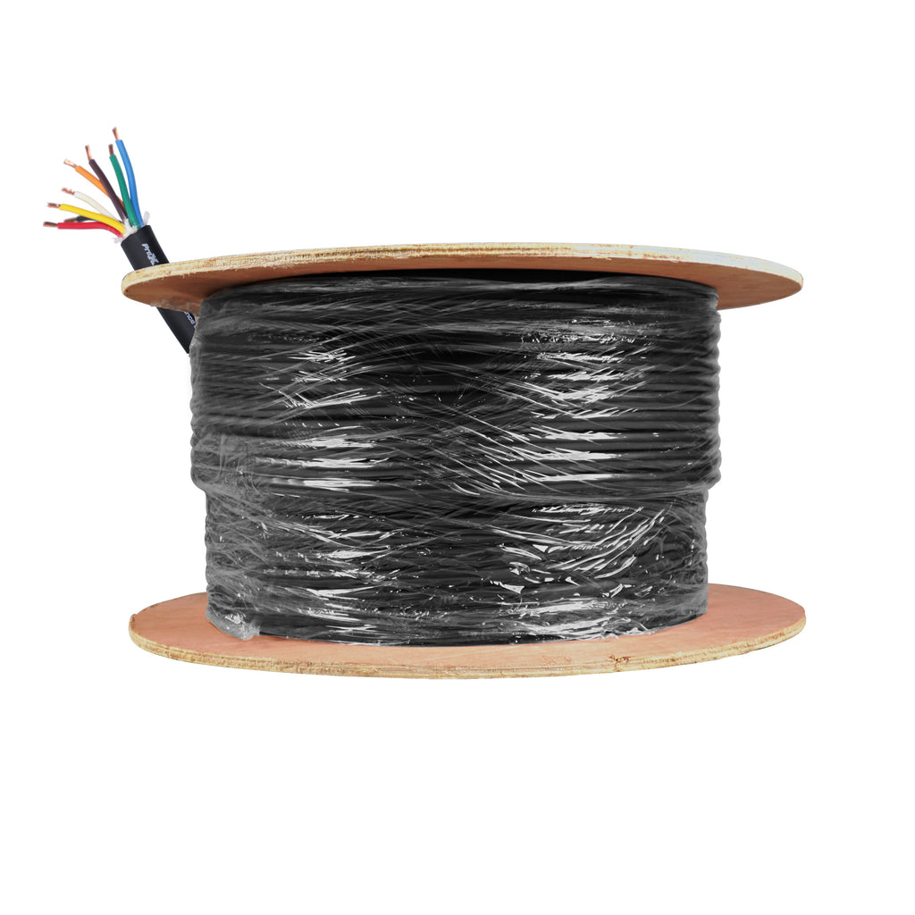 100 Ft. 12 Gauge AWG 8 Conductor Audio Speaker Wire Cable 100 Feet Copper Black Finish