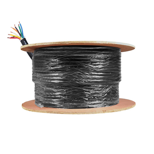 100 Ft. 12 Gauge AWG 8 Conductor Audio Speaker Wire Cable 100 Feet Copper Black Finish