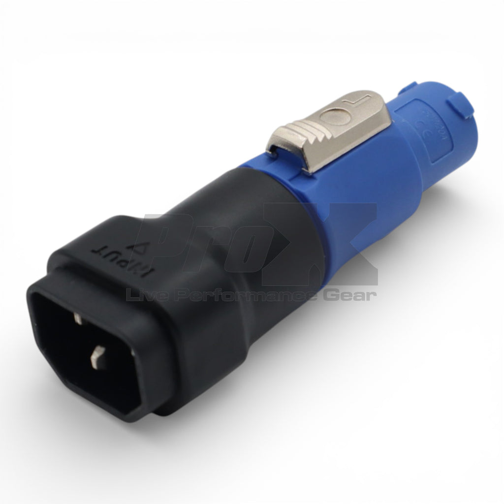 IEC C14 Female to PowerCON Female Blue locking Connector Power Coupler Adapter
