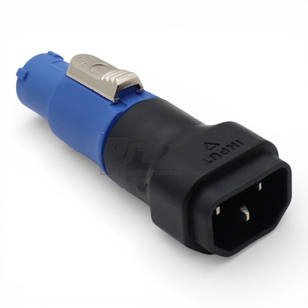IEC C14 Female to PowerCON Female Blue locking Connector Power Coupler Adapter