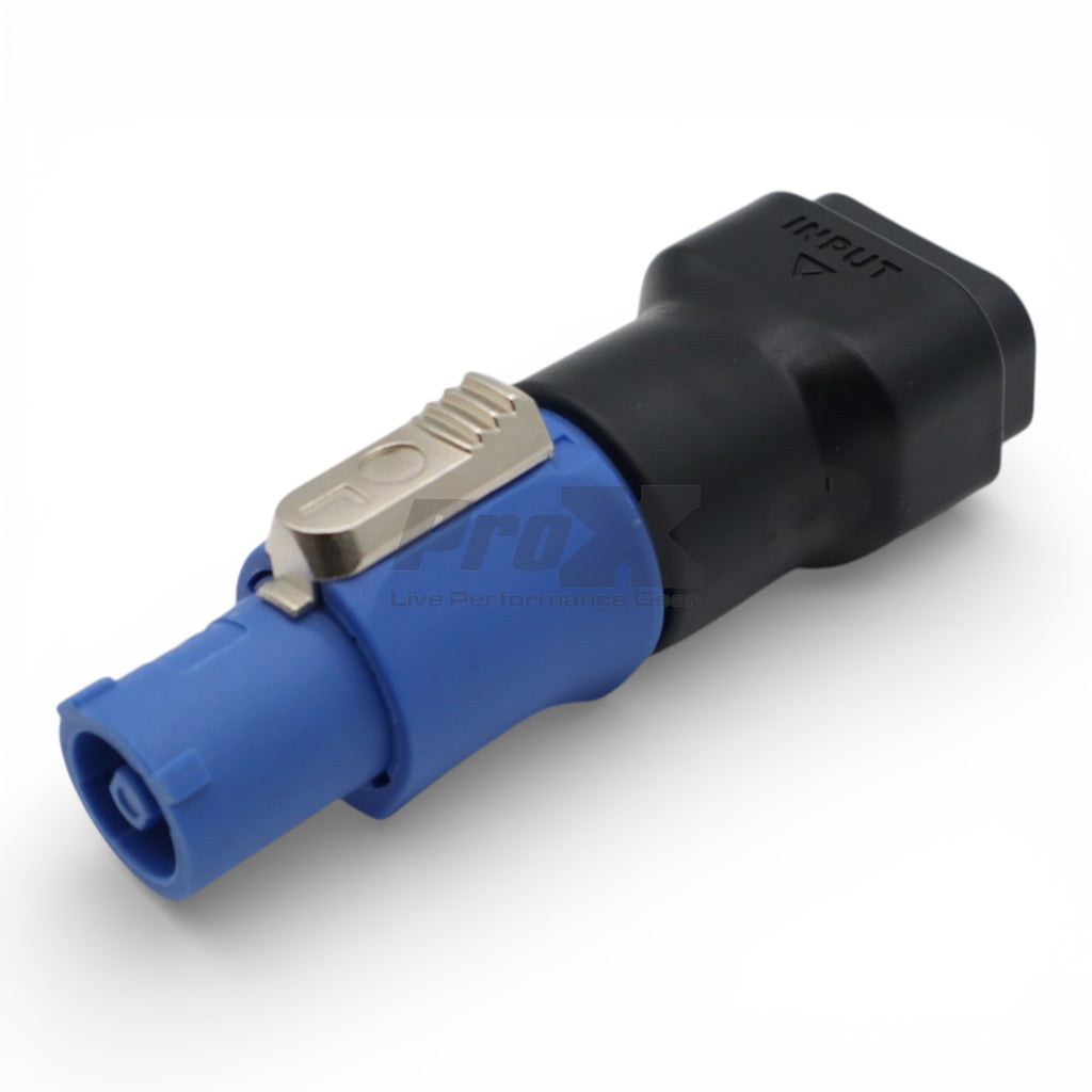 IEC C14 Female to PowerCON Female Blue locking Connector Power Coupler Adapter
