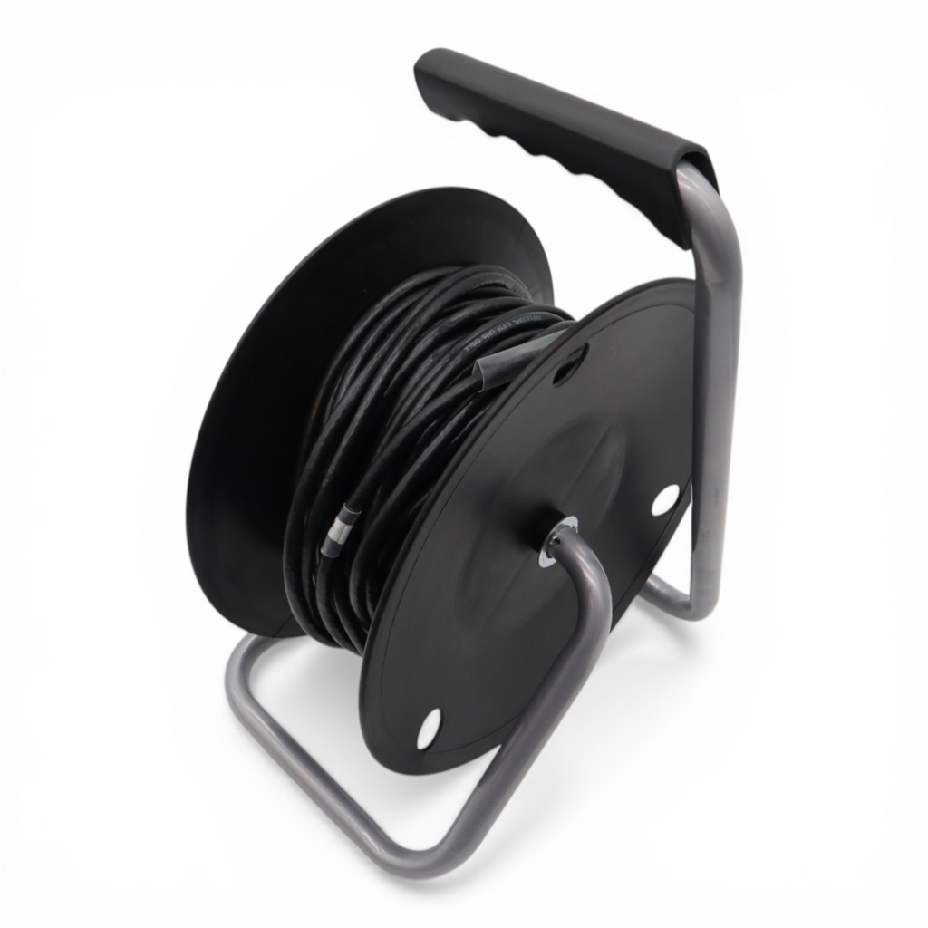 12" Cable Drum with Maintenance free Axle Bearing, Drum Core Diameter 3", Drum Width: 3.5"-5"