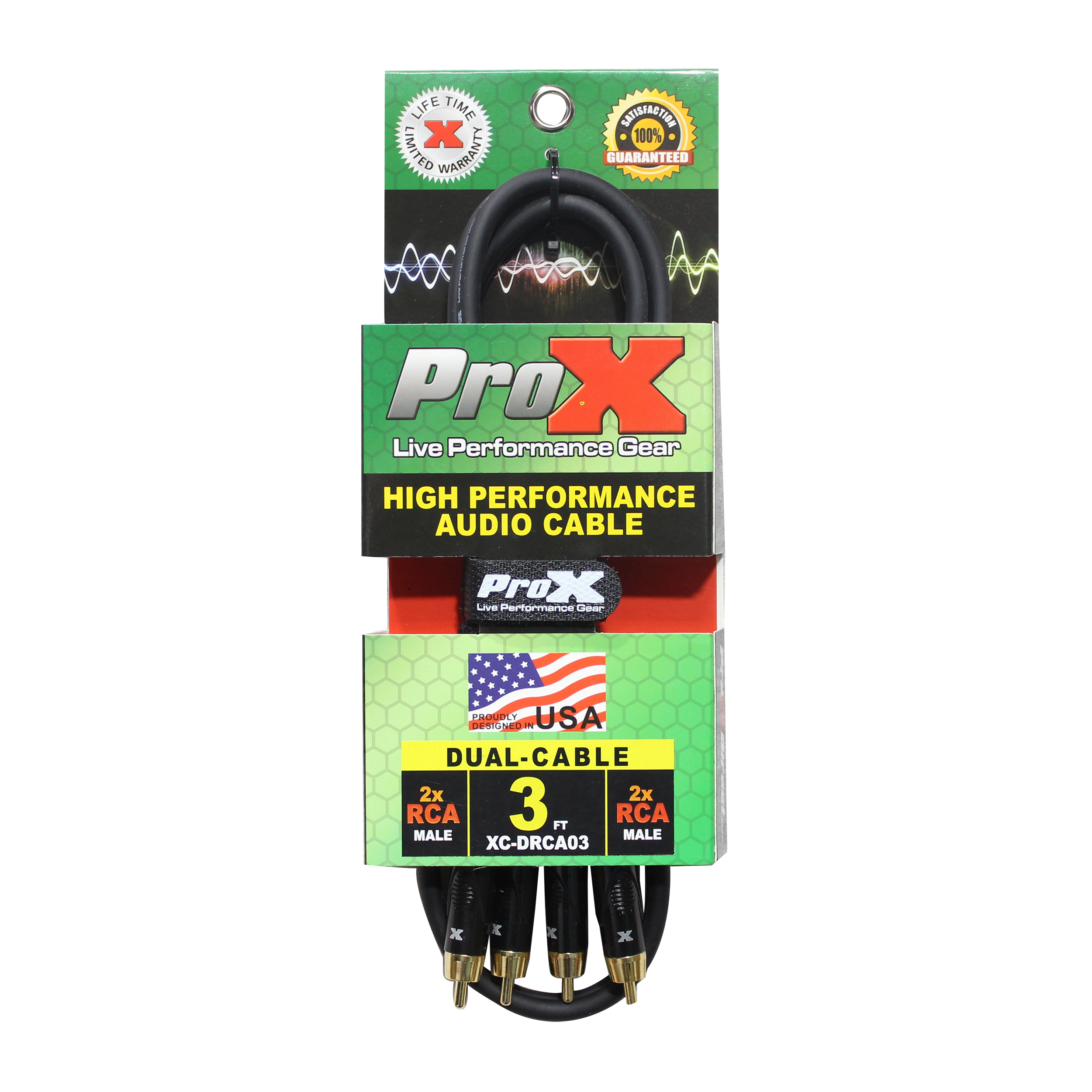 10PCS 3' Ft. High Performance RCA Male to RCA Male Balanced Audio Cable