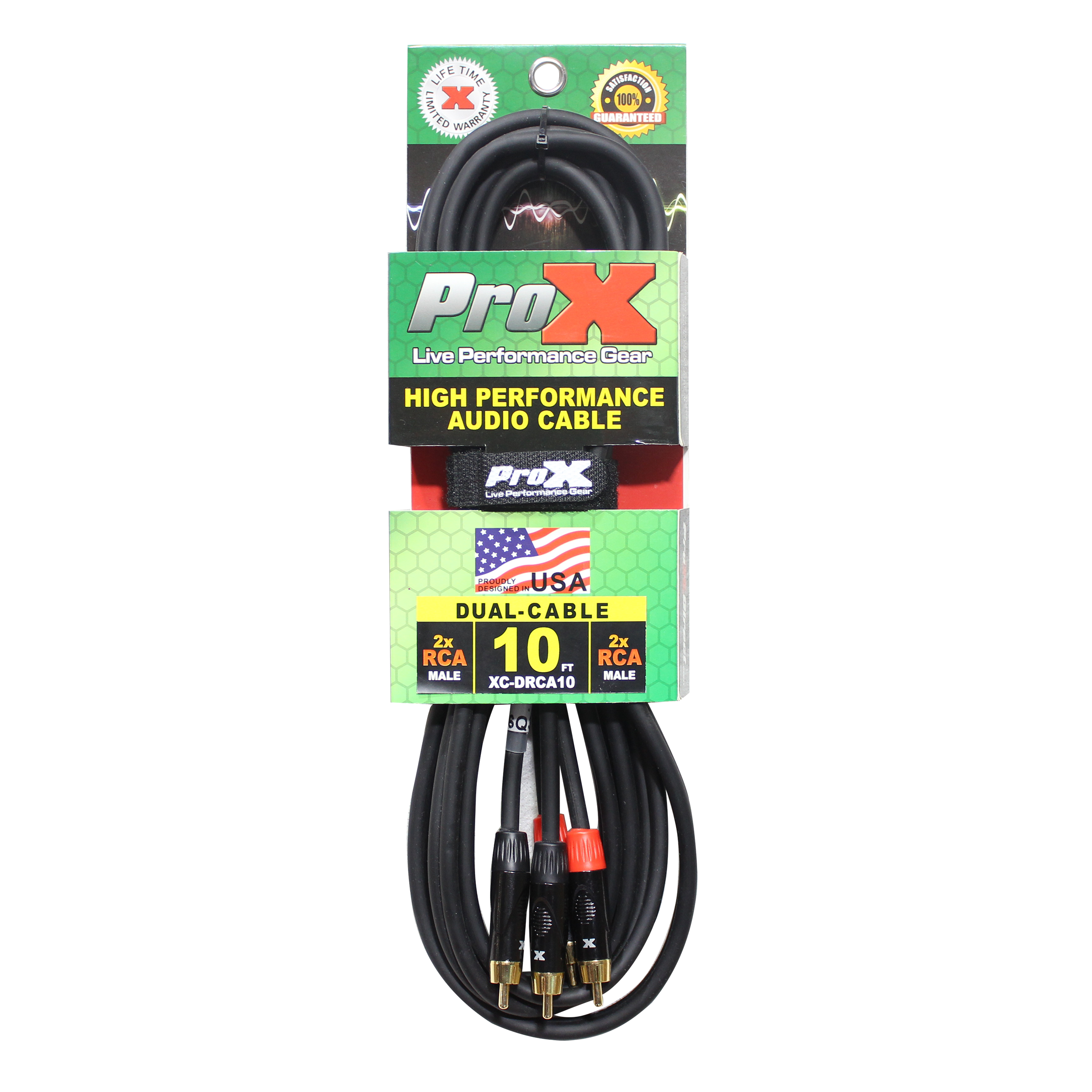 50PCS 10' Ft. High Performance RCA Male to RCA Male Balanced Audio Cable