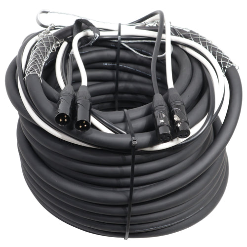 100' Ft. Balanced Dual XLR-M to Dual XLR-F High Performance Audio Cable