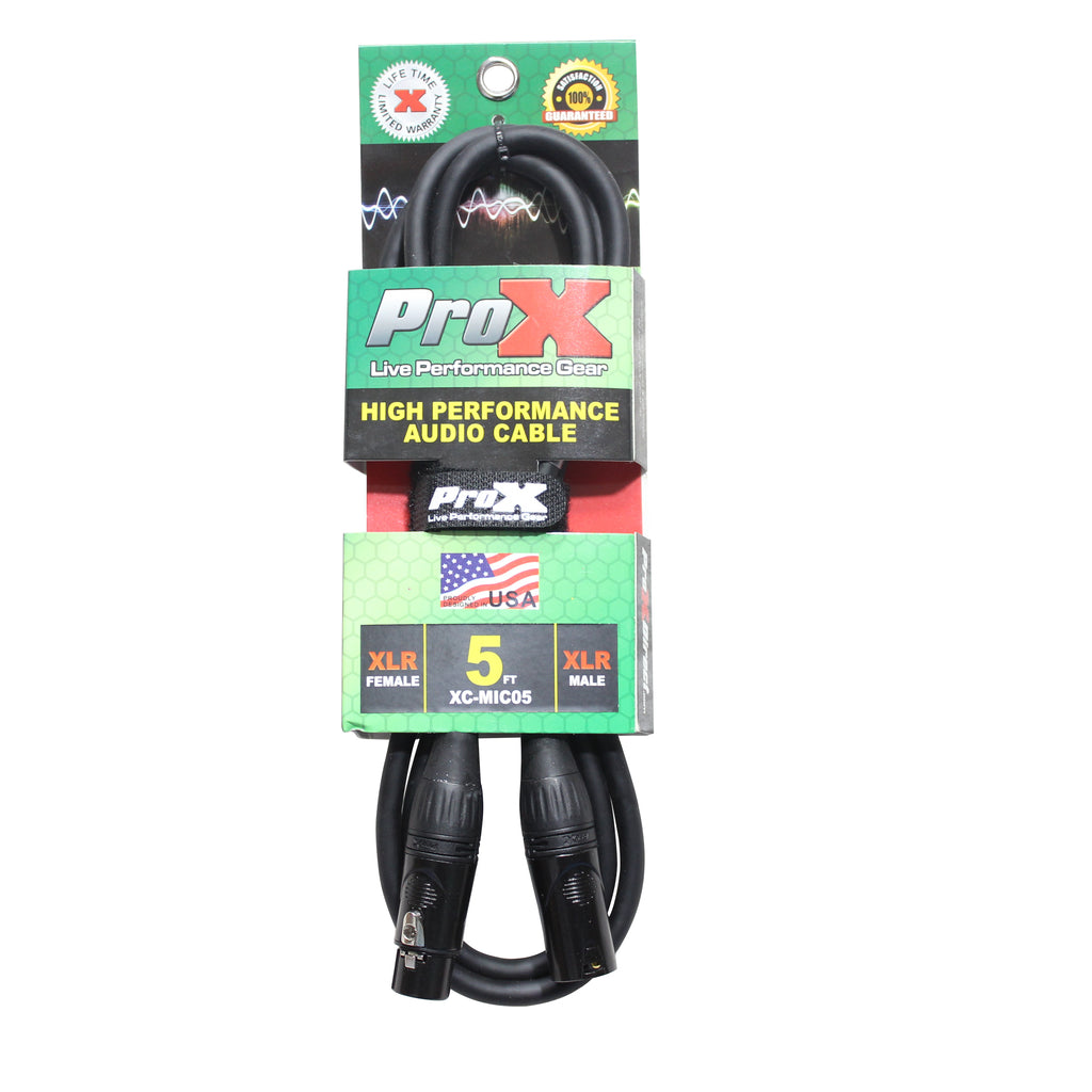 10PCS 5 Ft. Balanced XLR-F to XLR-M High Performance Microphone Cable