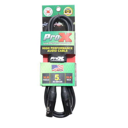 10PCS 5 Ft. Balanced XLR-F to XLR-M High Performance Microphone Cable