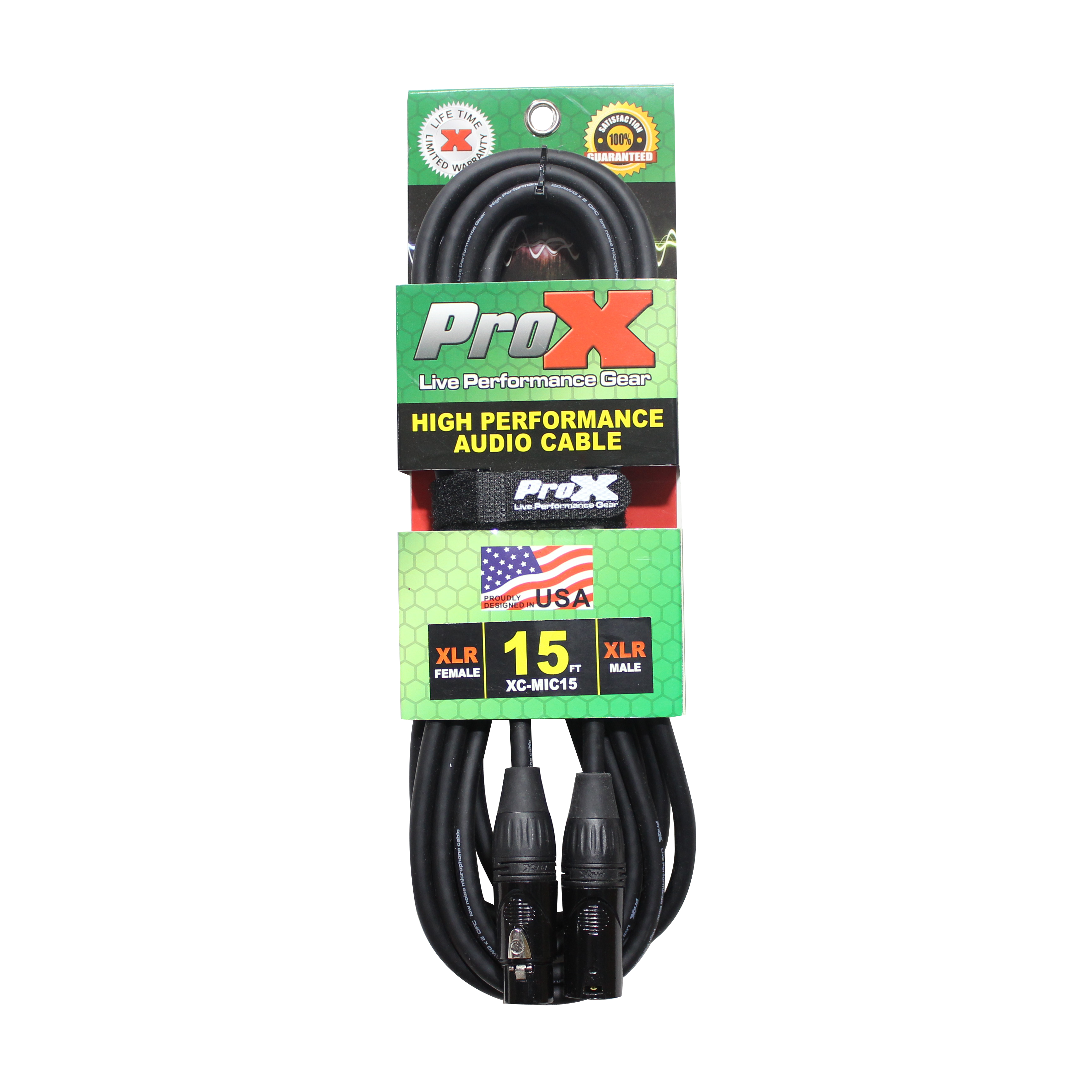 15 Ft. Balanced XLR3-F to XLR3-M High Performance Microphone Cable