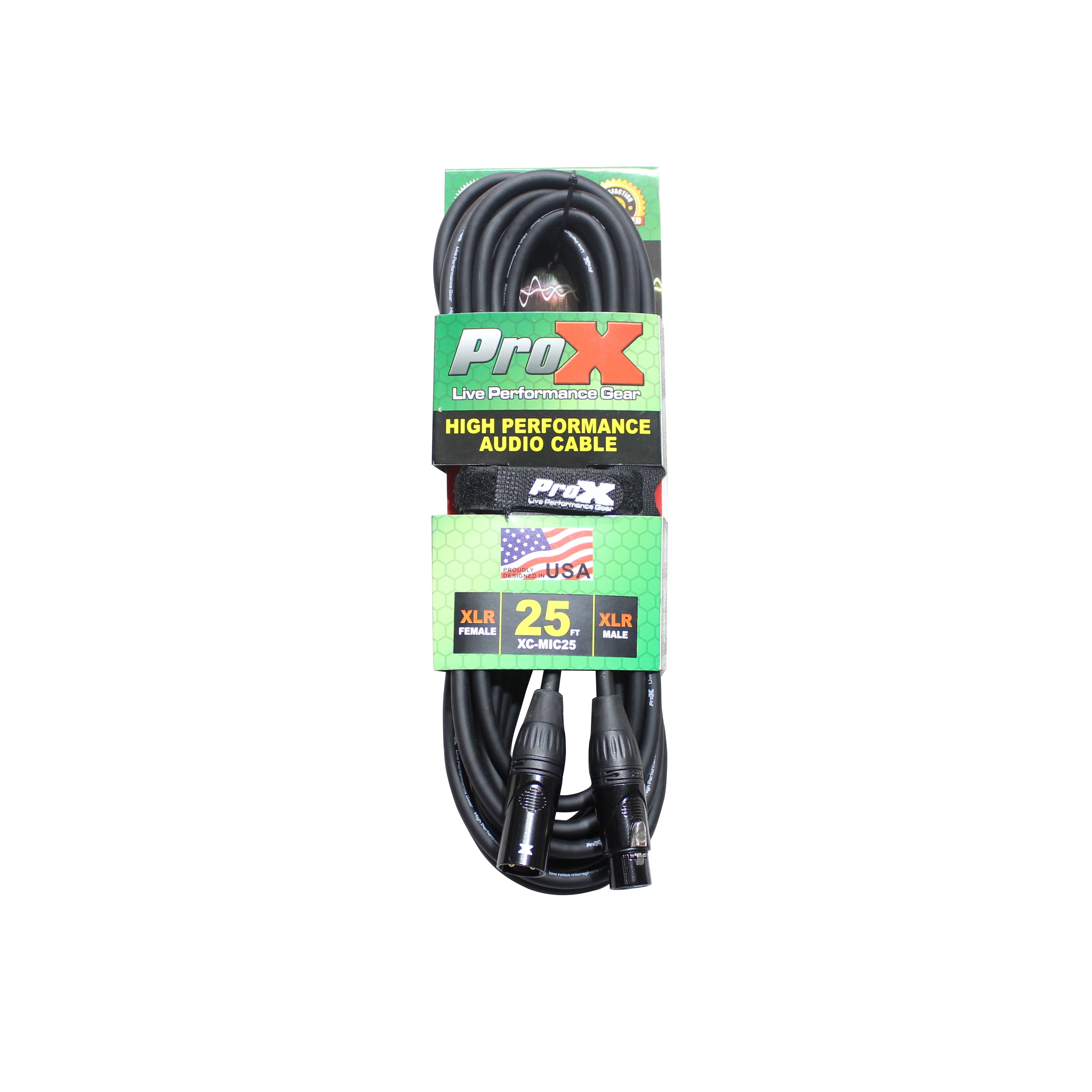 10PCS 25 Ft. Balanced XLR-F to XLR-M High Performance Microphone Cable