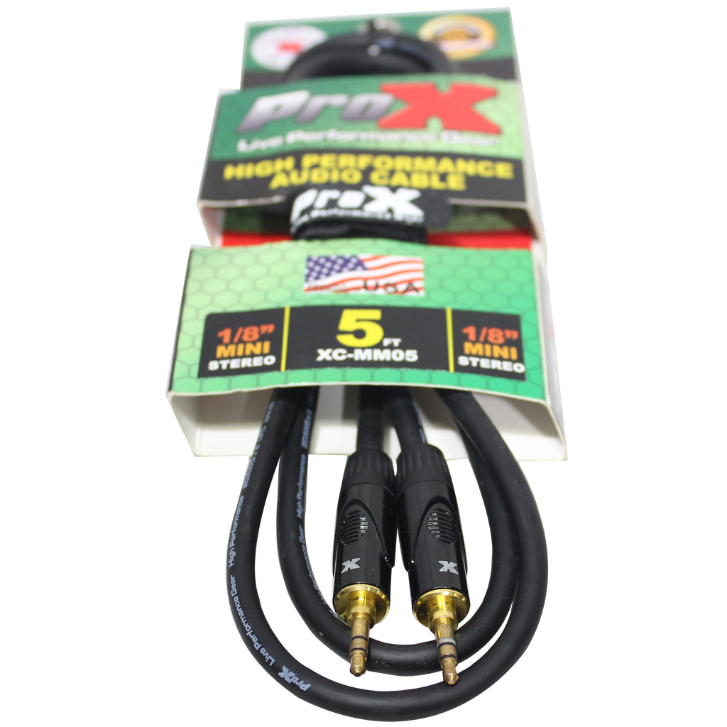 5 Ft. Balanced TRS-M Mini 1/8" to TRS-M Mini 1/8" High-Performance Audio Cable