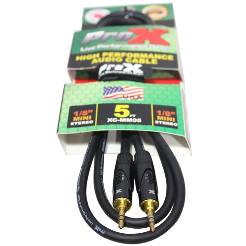 10PCS 5 Ft. Balanced TRS-M Mini 1/8" to TRS-M Mini 1/8" High-Performance Audio Cable