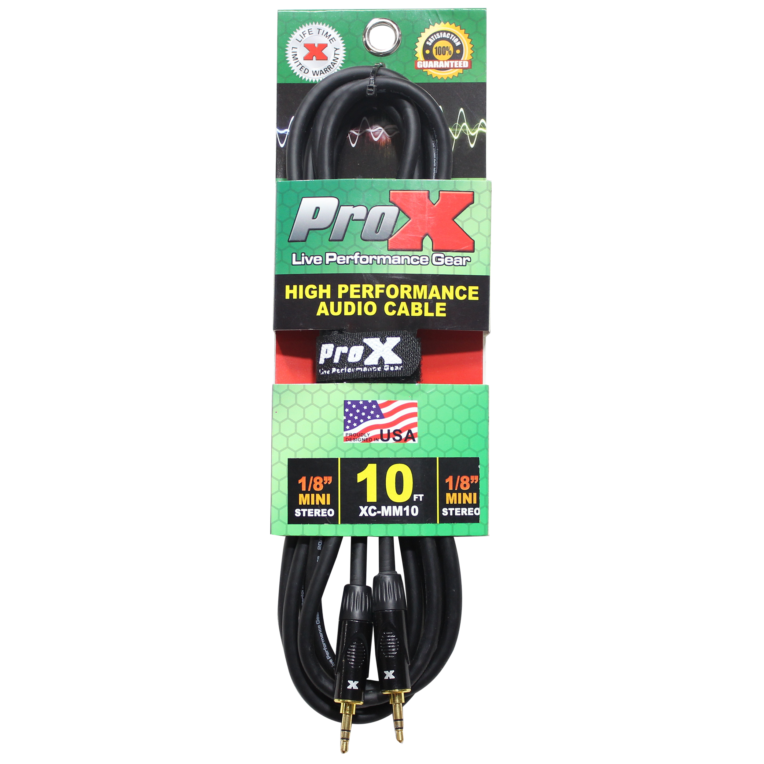 50PCS 10 Ft. Balanced TRS-M Mini 1/8" to TRS-M Mini 1/8" High Performance Audio Cable