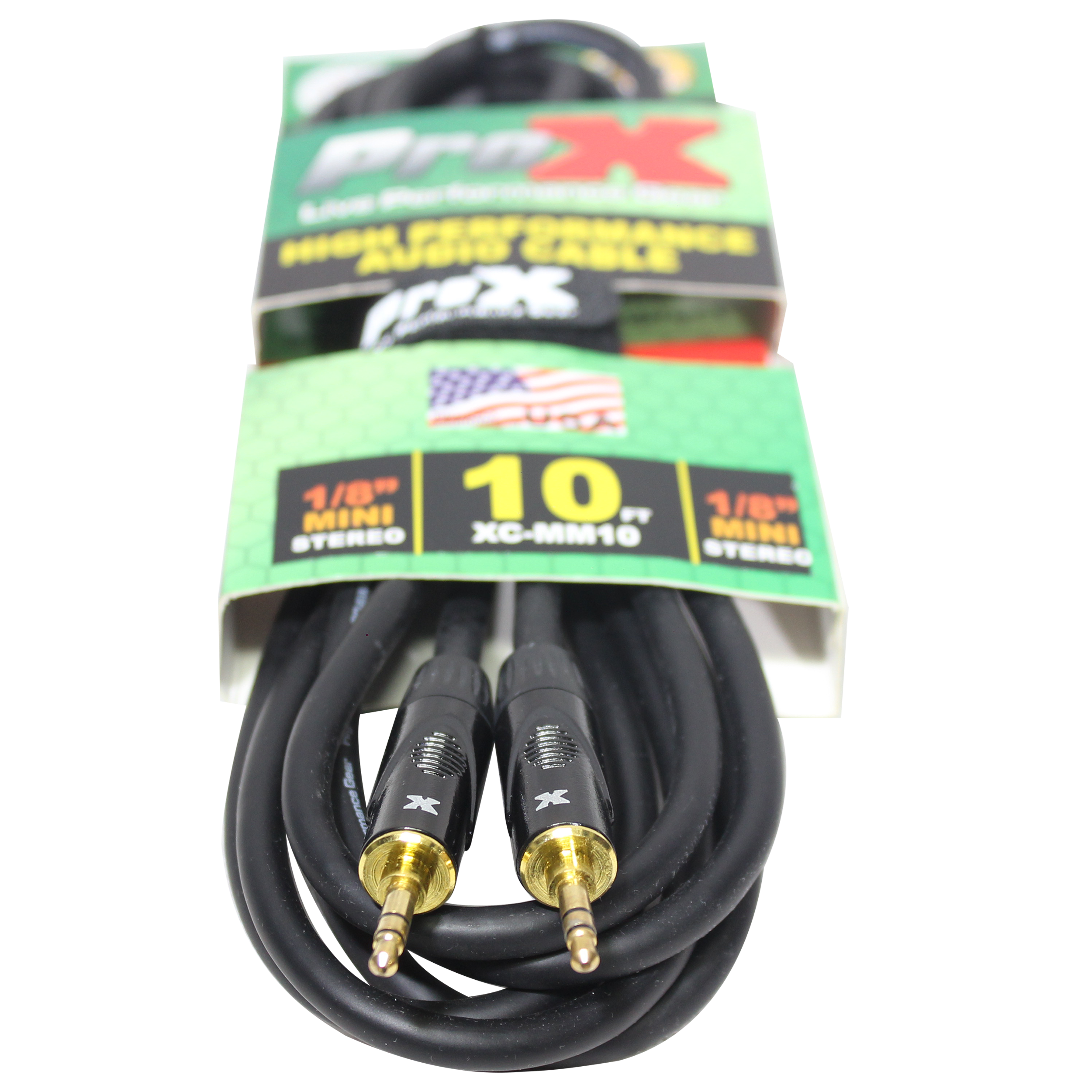 10 Ft. Balanced TRS-M Mini 1/8" to TRS-M Mini 1/8" High Performance Audio Cable