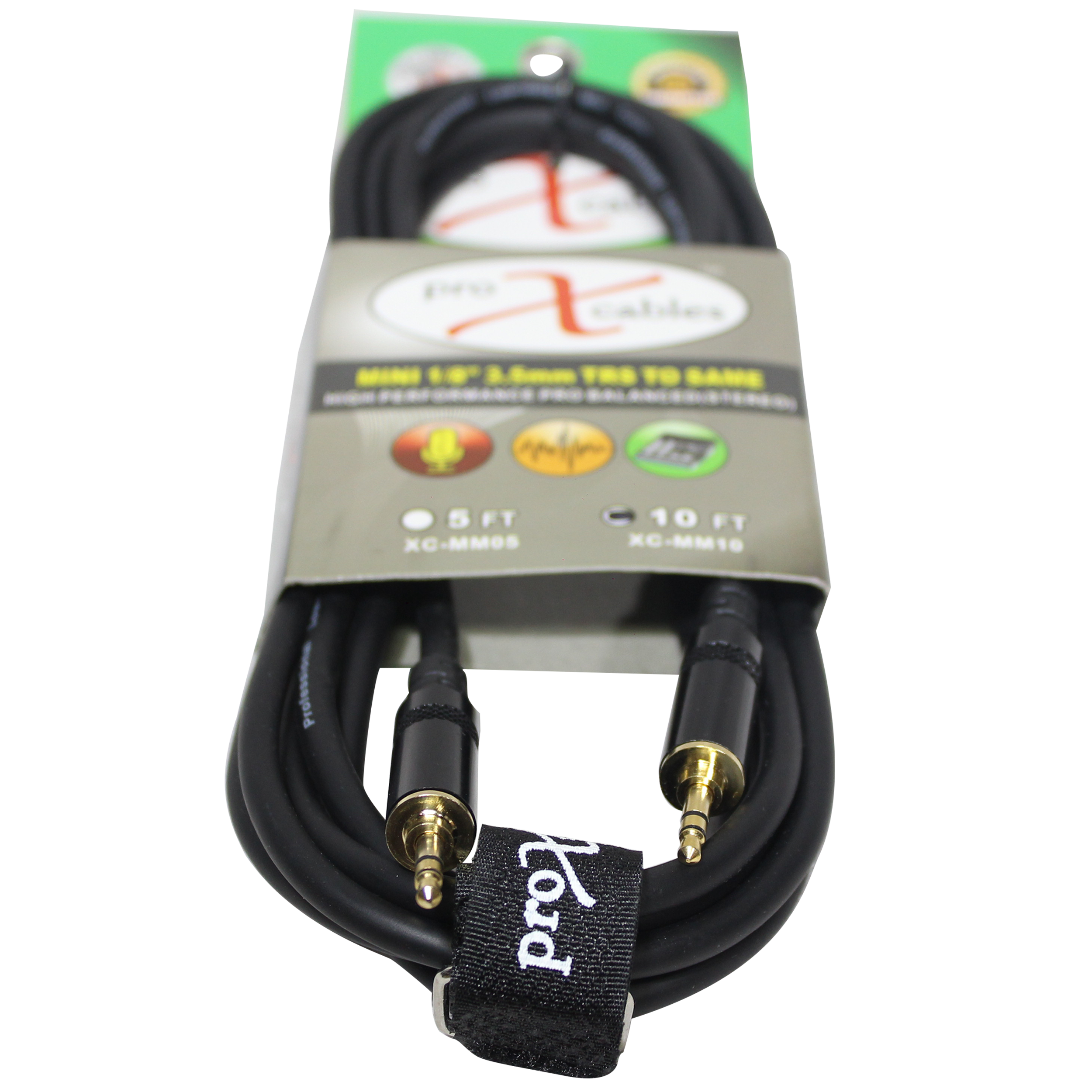 10 Ft. Balanced TRS-M Mini 1/8" to TRS-M Mini 1/8" High Performance Audio Cable