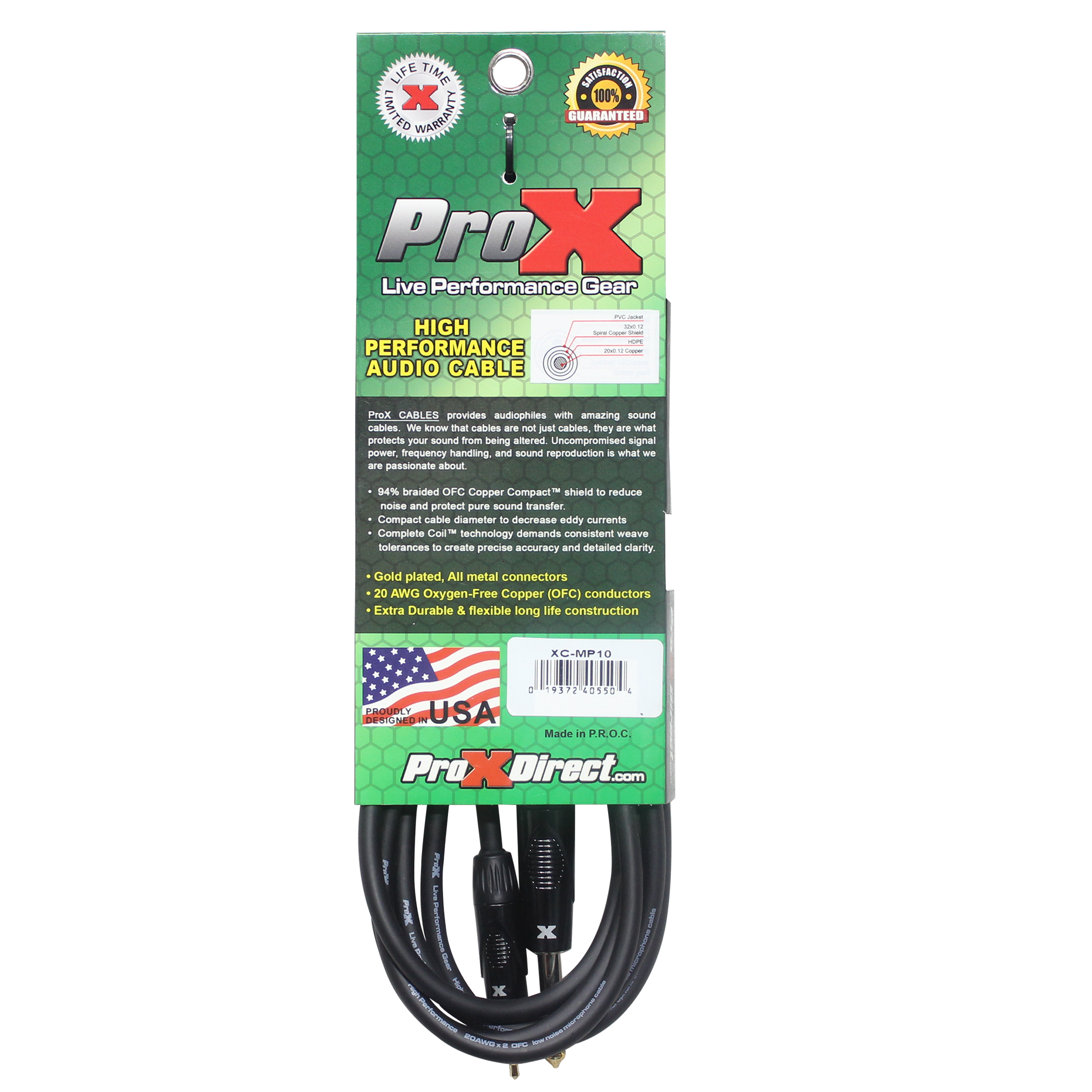 10 Ft. Unbalanced TRS-M Mini 1/8" to TS-M High Performance Audio Cable