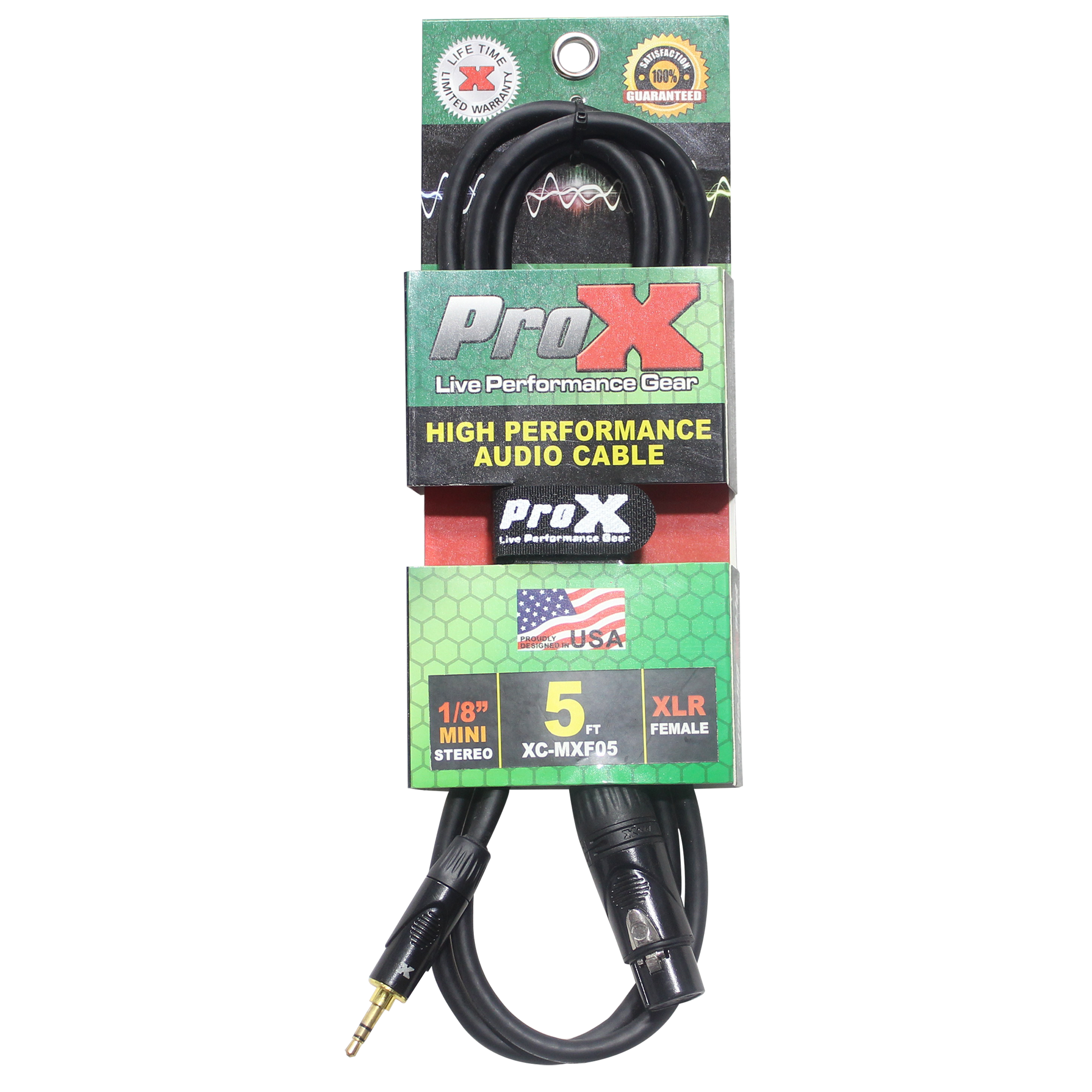 5 Ft. Unbalanced 3.5mm TRS-M Mini to XLR3-F High Performance Audio Cable