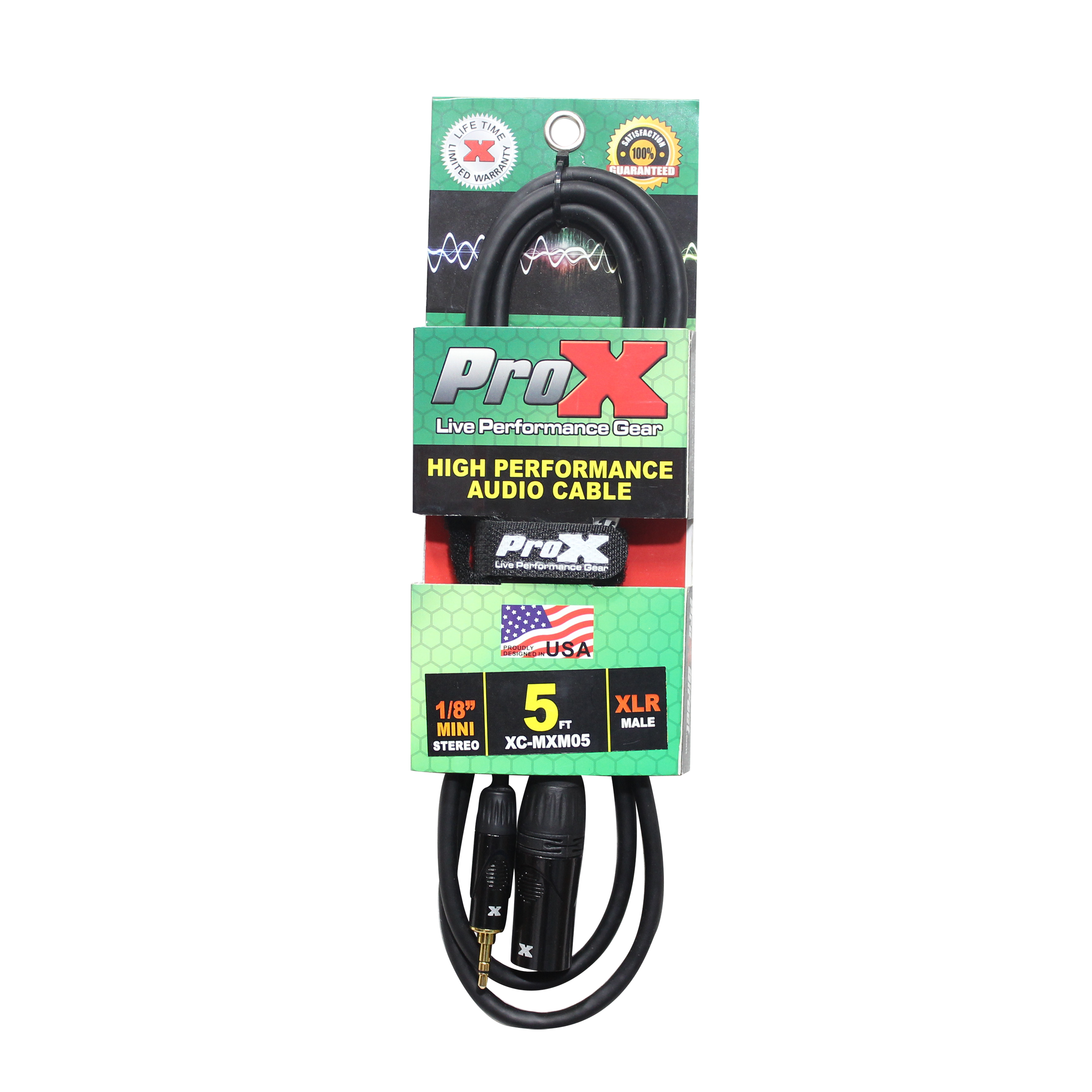 50PCS 5 Ft. UnBalanced Audio Cable 1/8" (3.5mm) TRS Mini to XLR-M